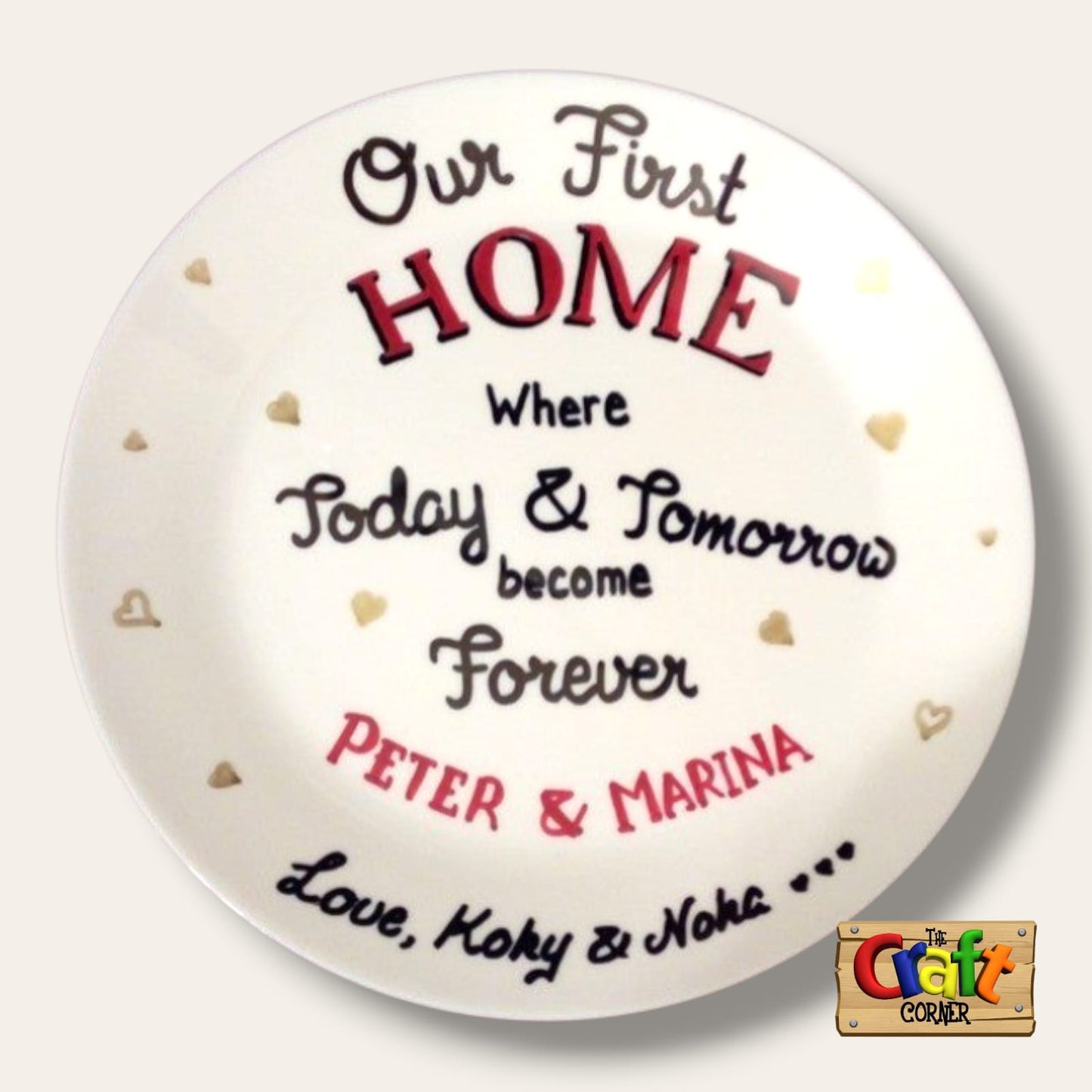 Plate: Hand painted decorative plate 015