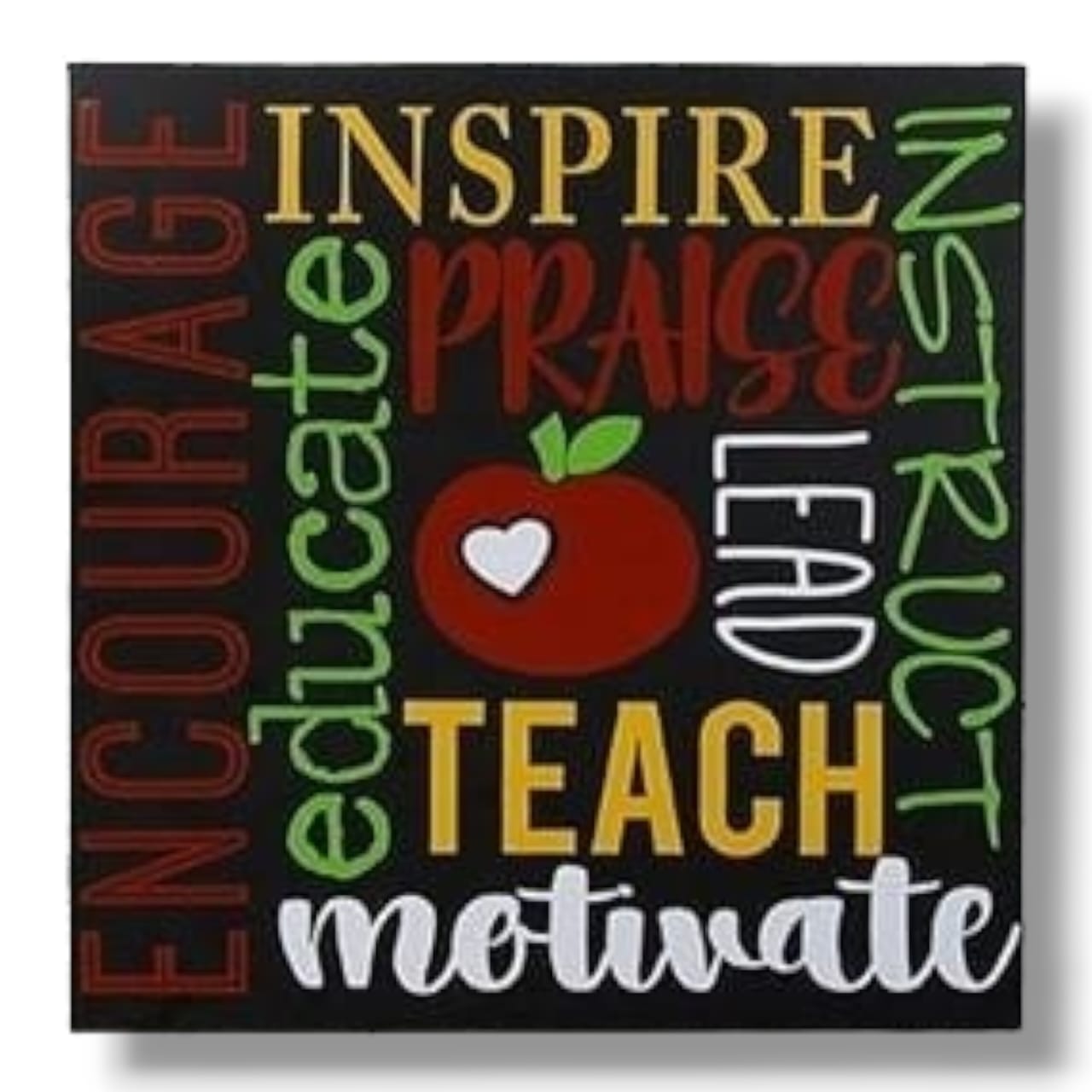 Personalized teacher wooden board (black)