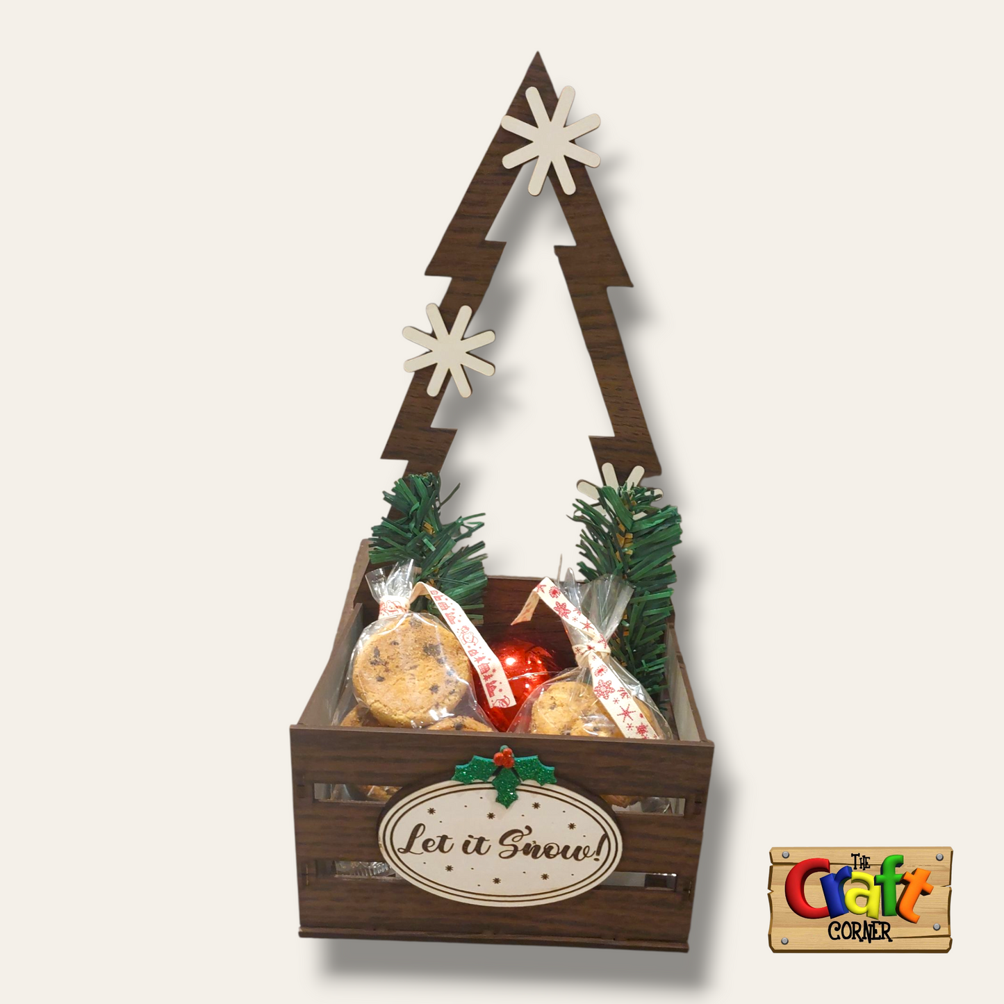 Box: open box/basket Christmas tree