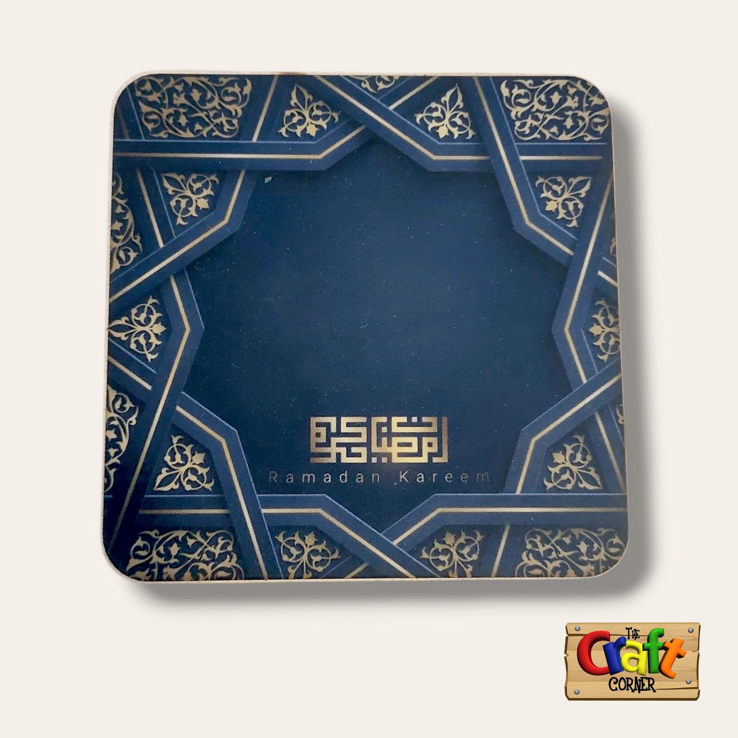Coaster: Ramadan coaster blue and gold