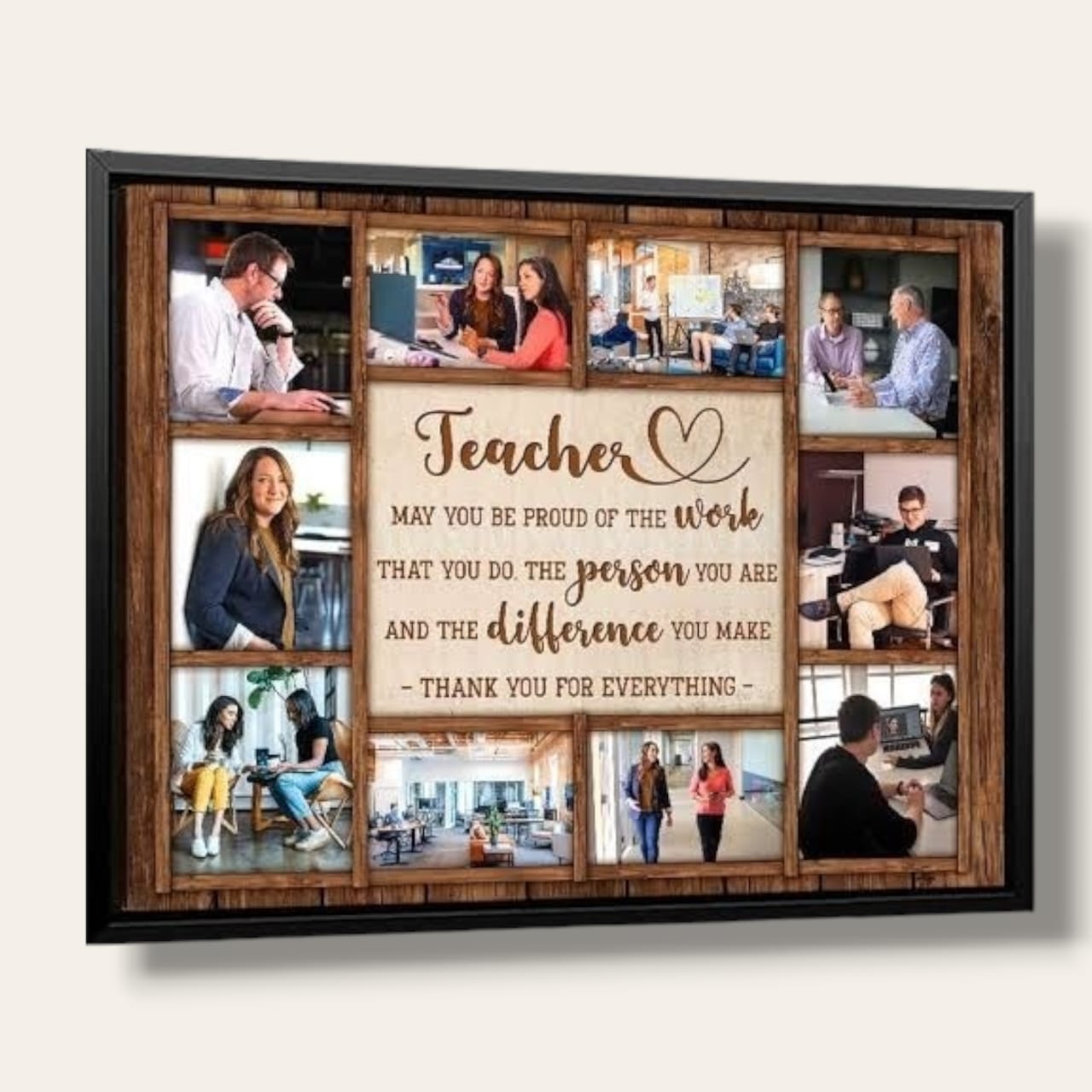 Personalized message Teacher frame with pictures