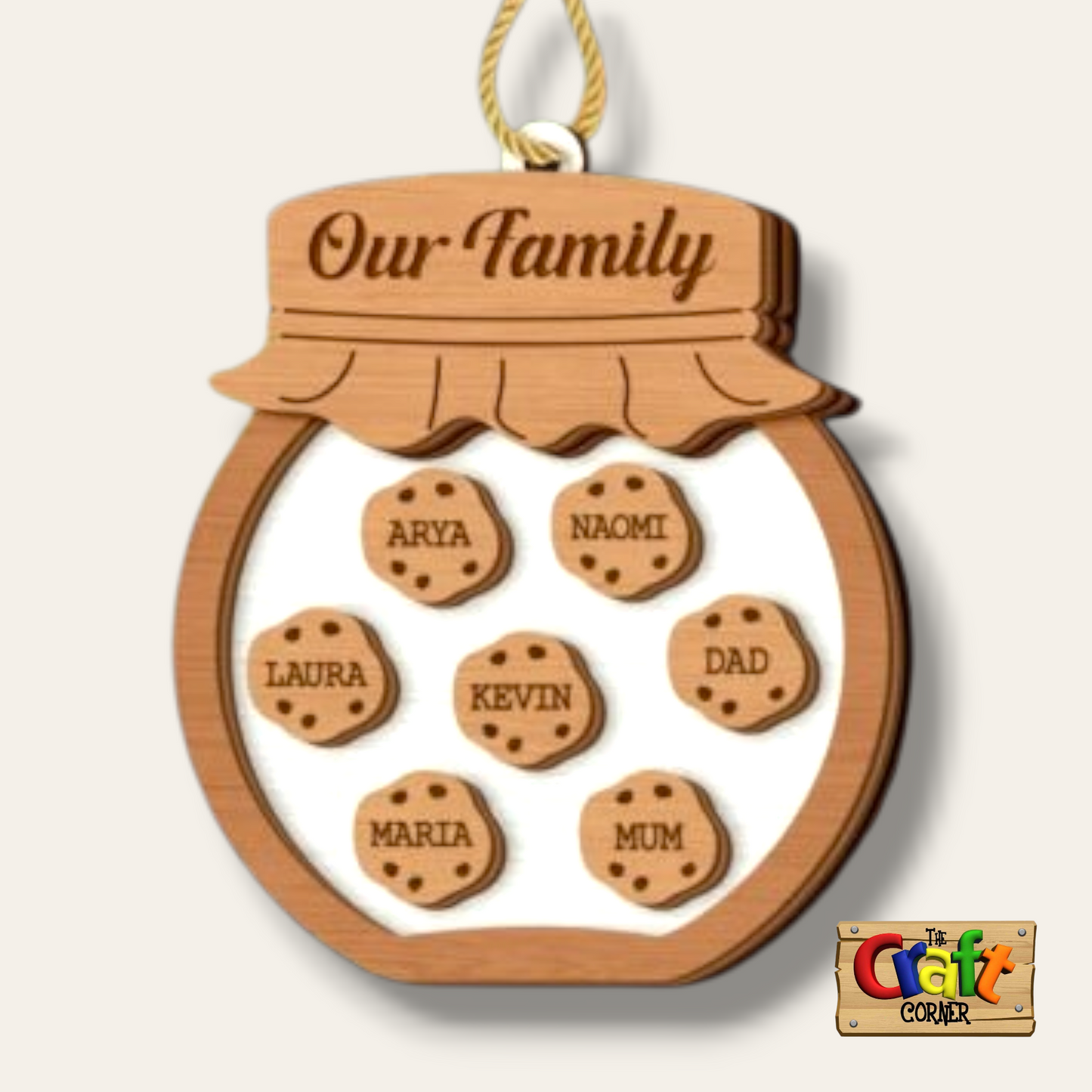 Ornament : Family personalized cookie jar