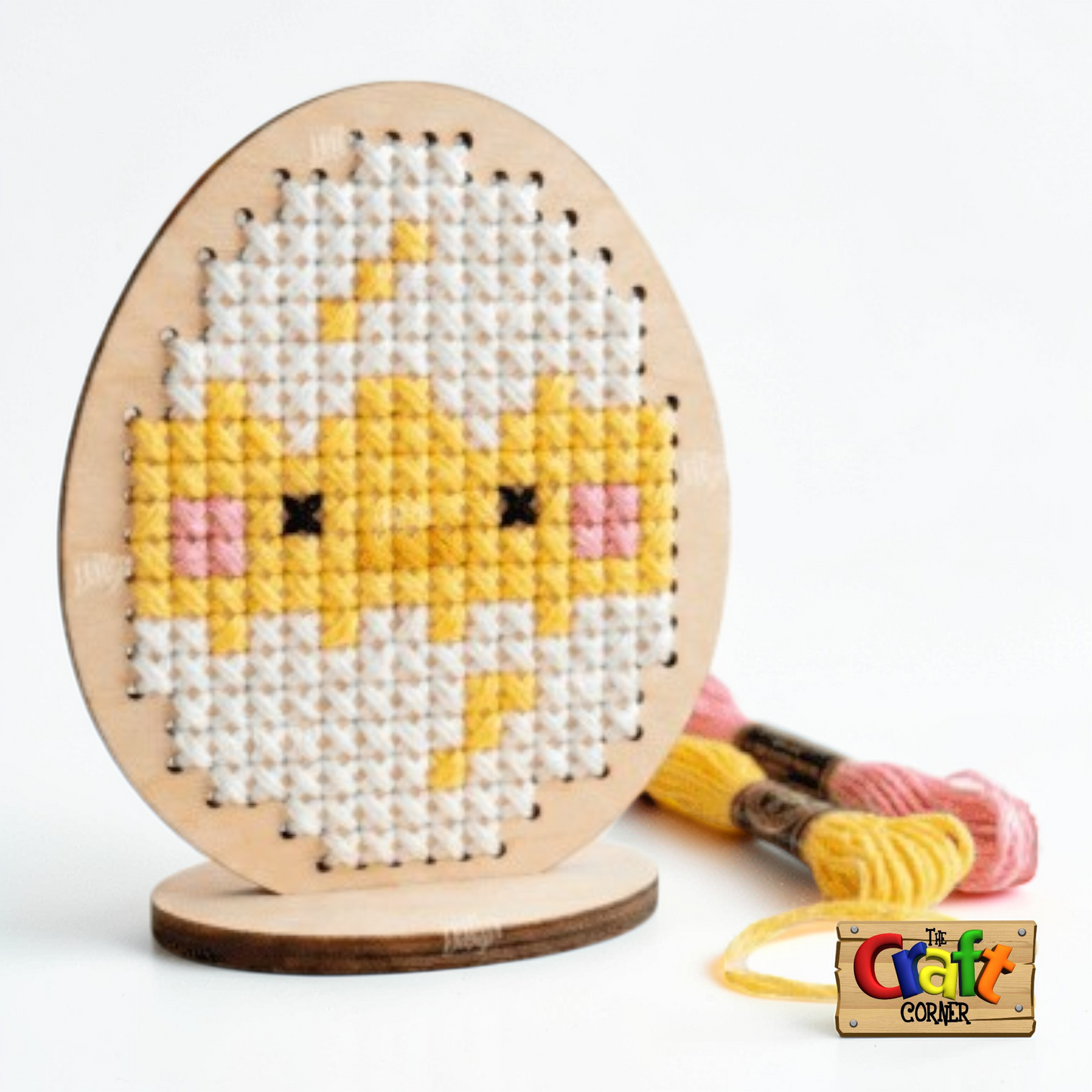 Easter wooden cross stitch