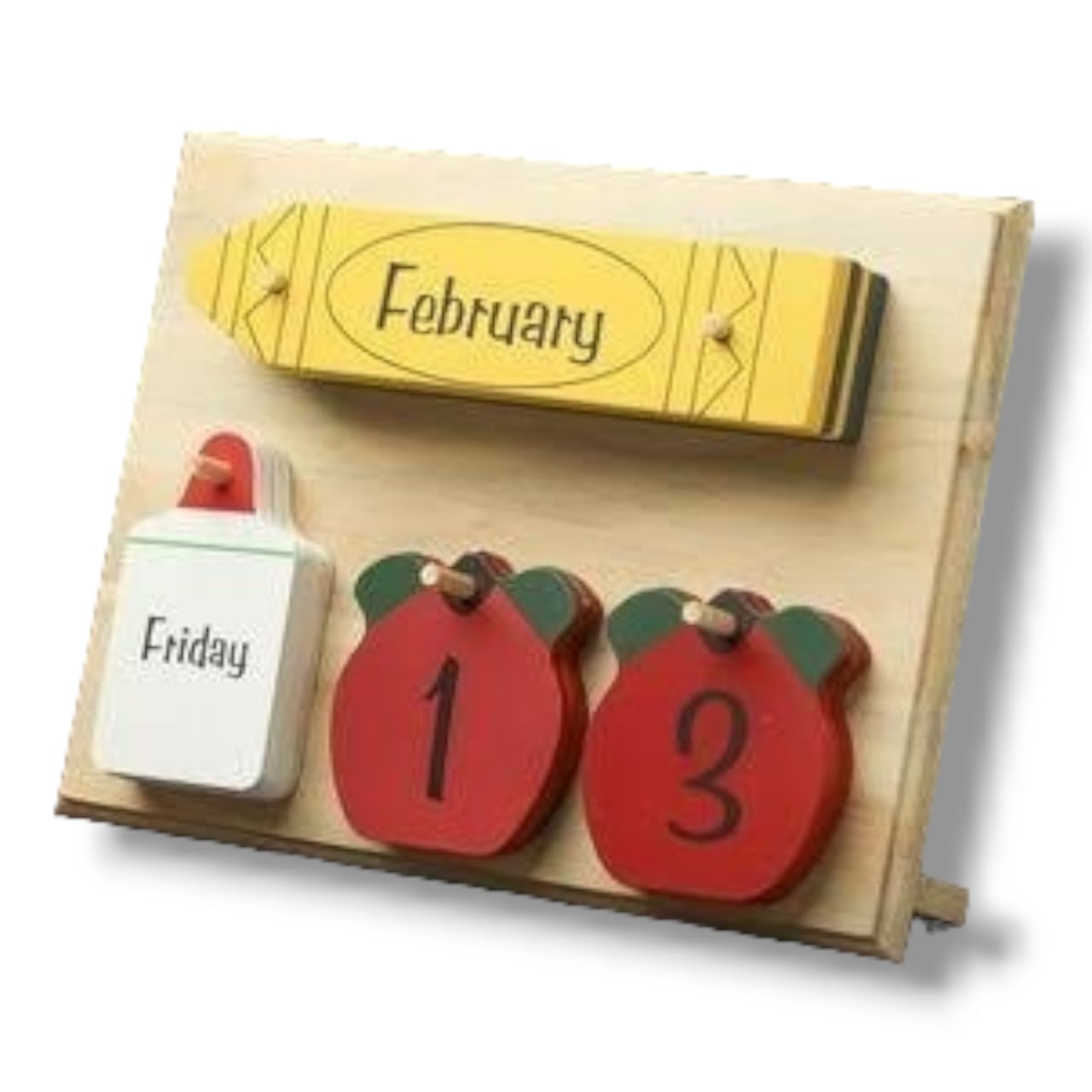 Personalized teacher wooden desk calendar