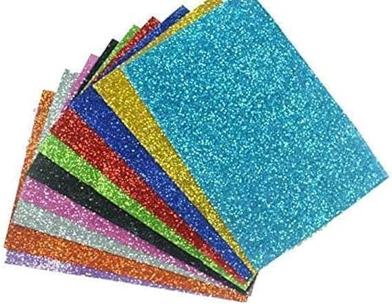Foam sheets: Self adhesive A4 glittery