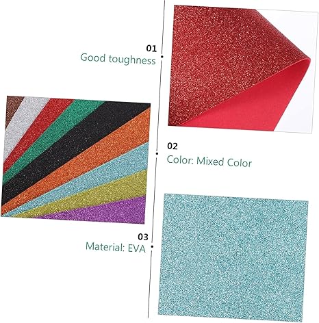 Foam sheets: 50x70 cm glittery