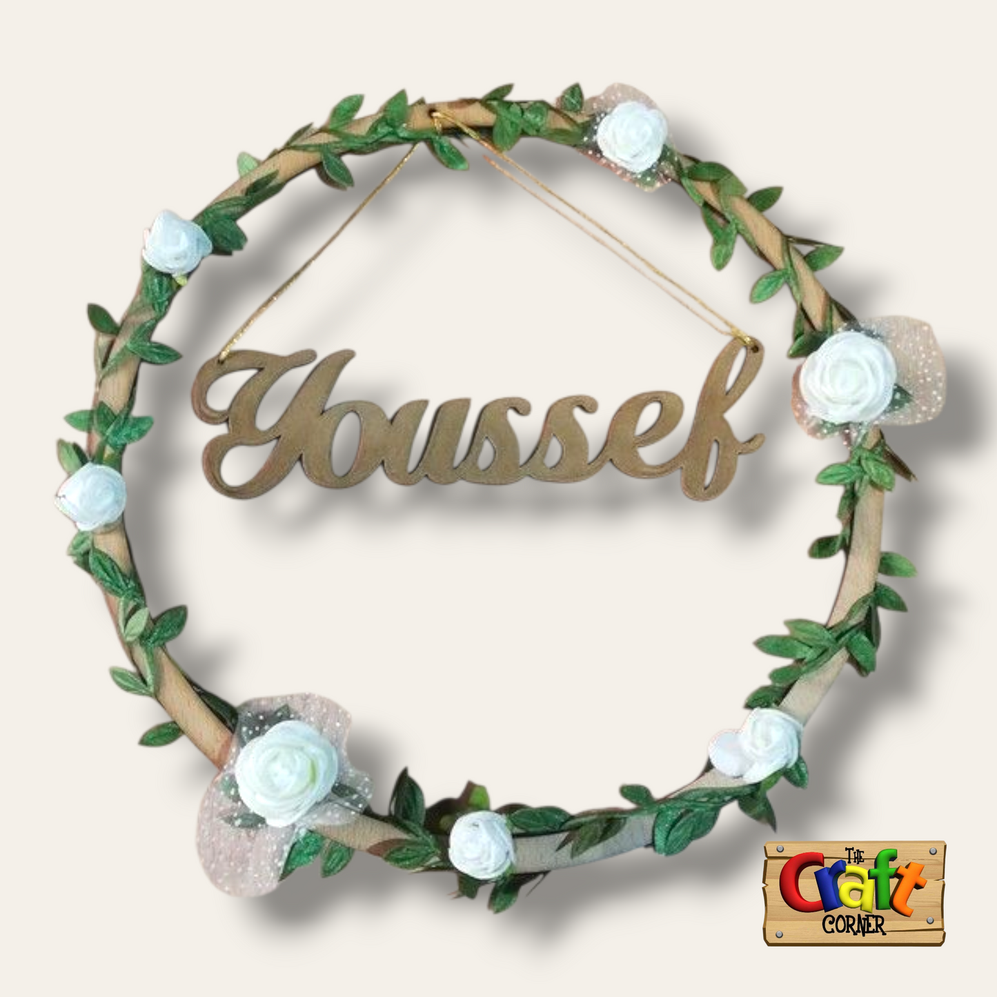 Name Ring with flowers 1