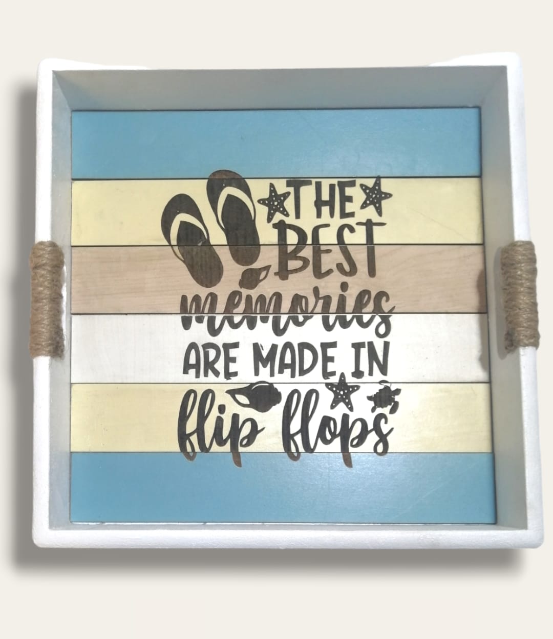 Beach wooden tray