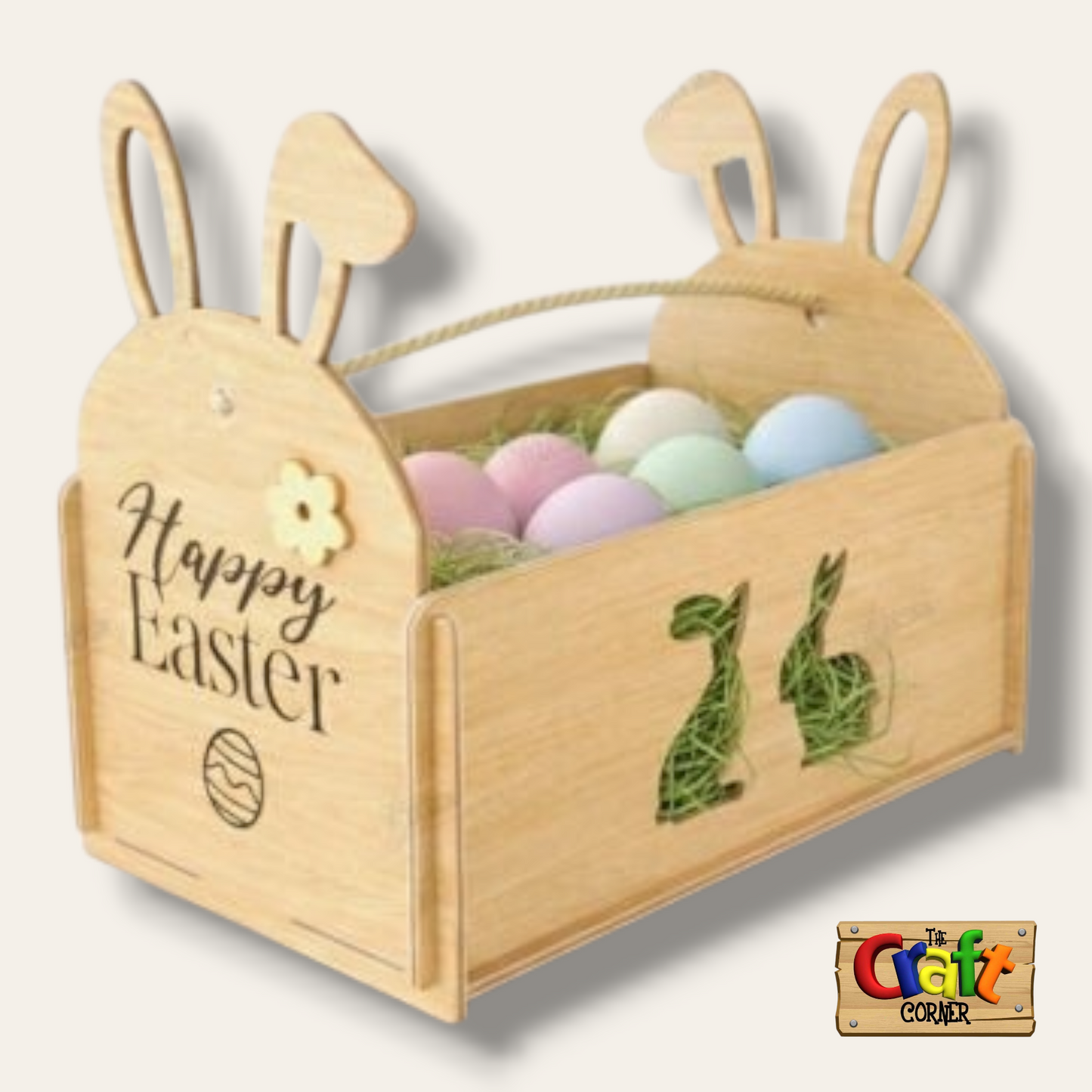 Easter egg wooden basket 5