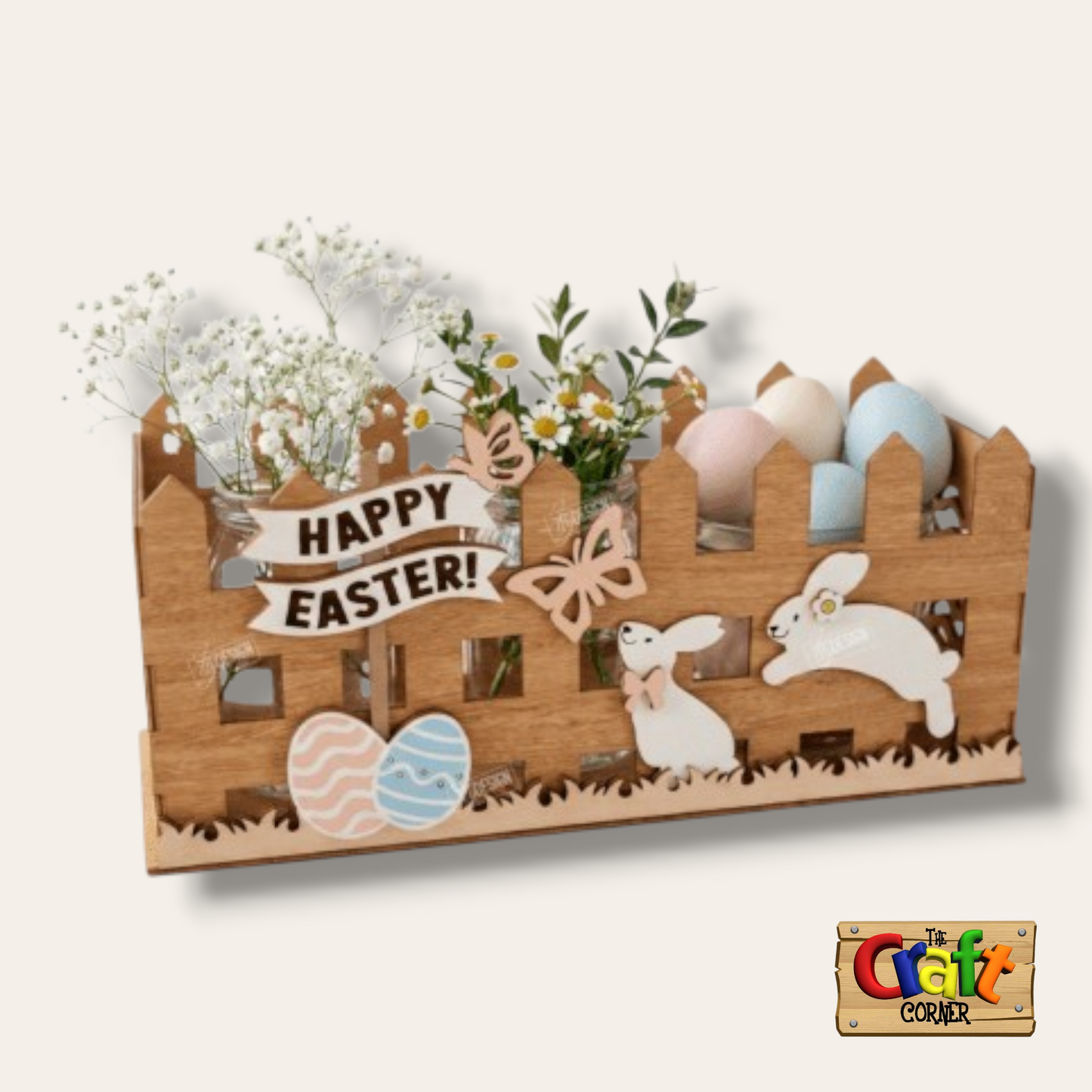 Easter egg wooden basket 4
