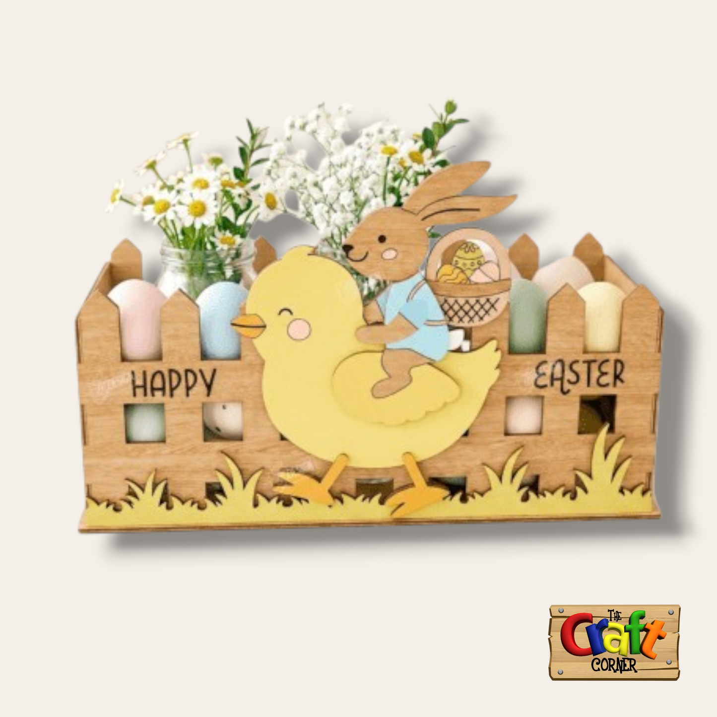 Easter egg wooden basket 3