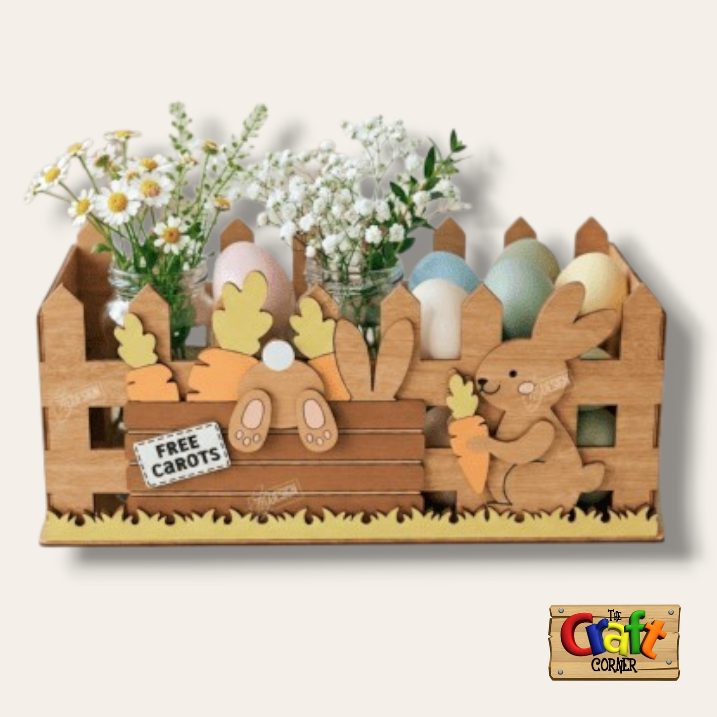 Easter egg wooden basket 6