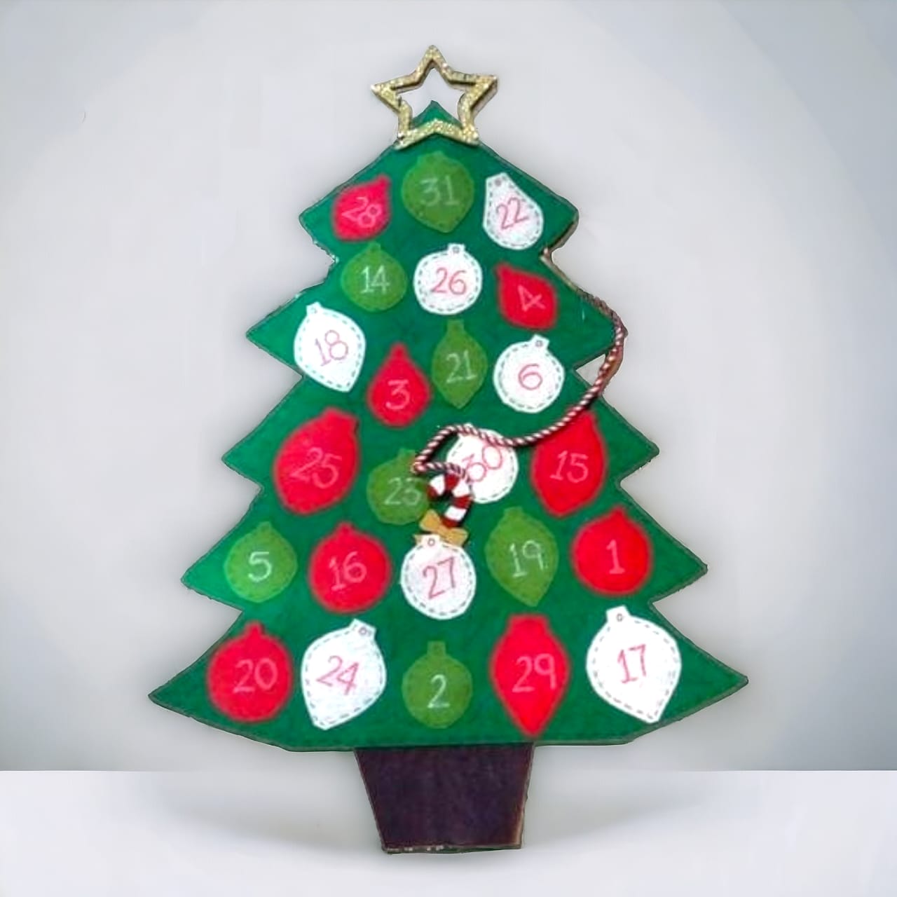 Felt Christmas Advent Calendar (Christmas tree)