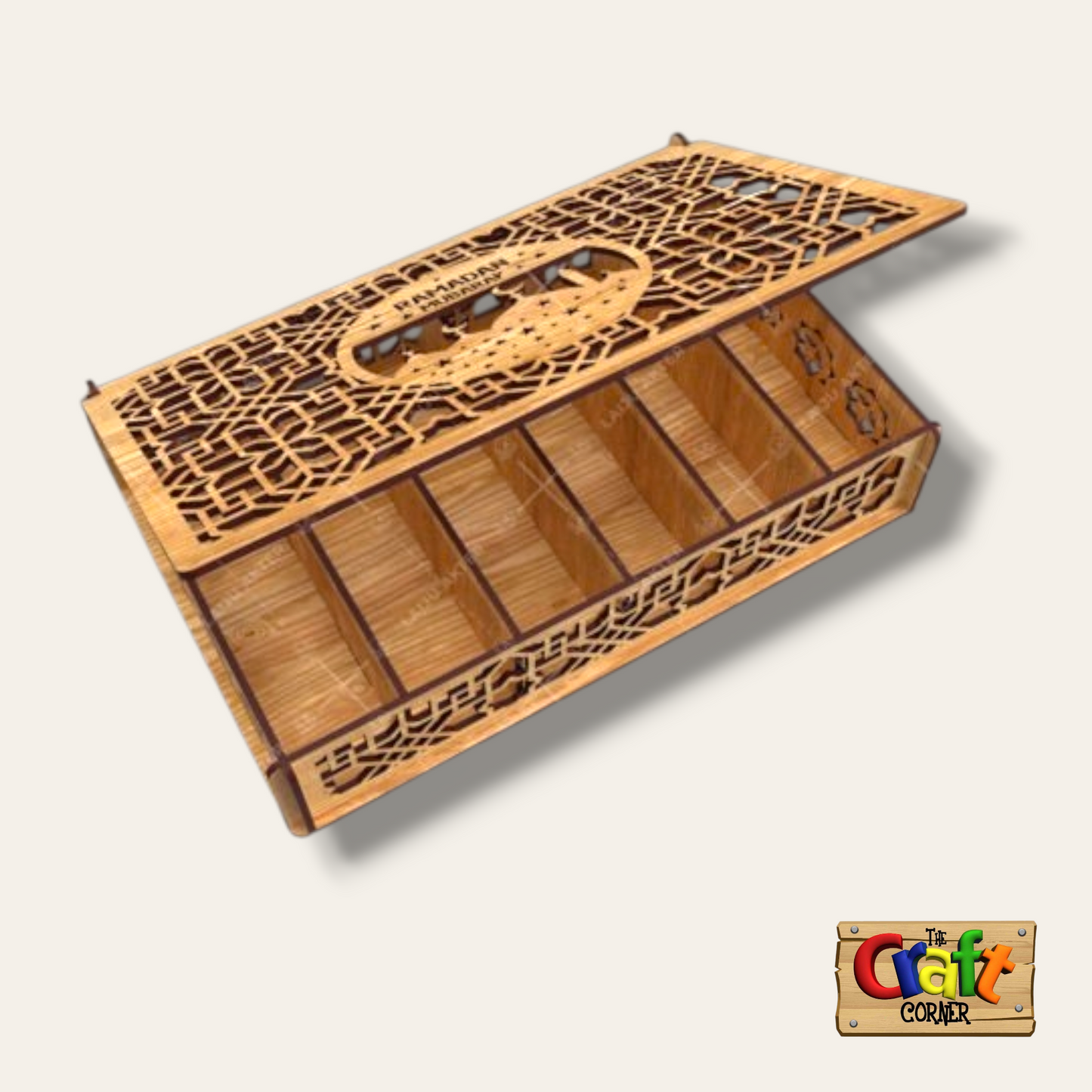 Box: Ramadan Wooden divided box