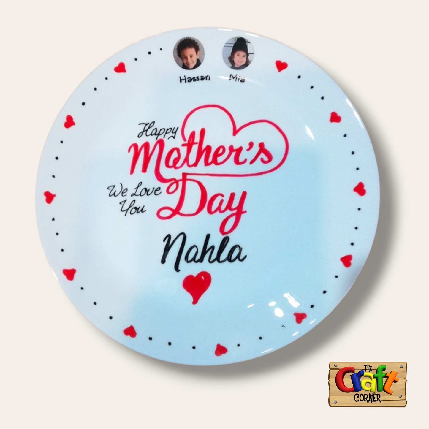 Plate: Hand painted decorative plate 012