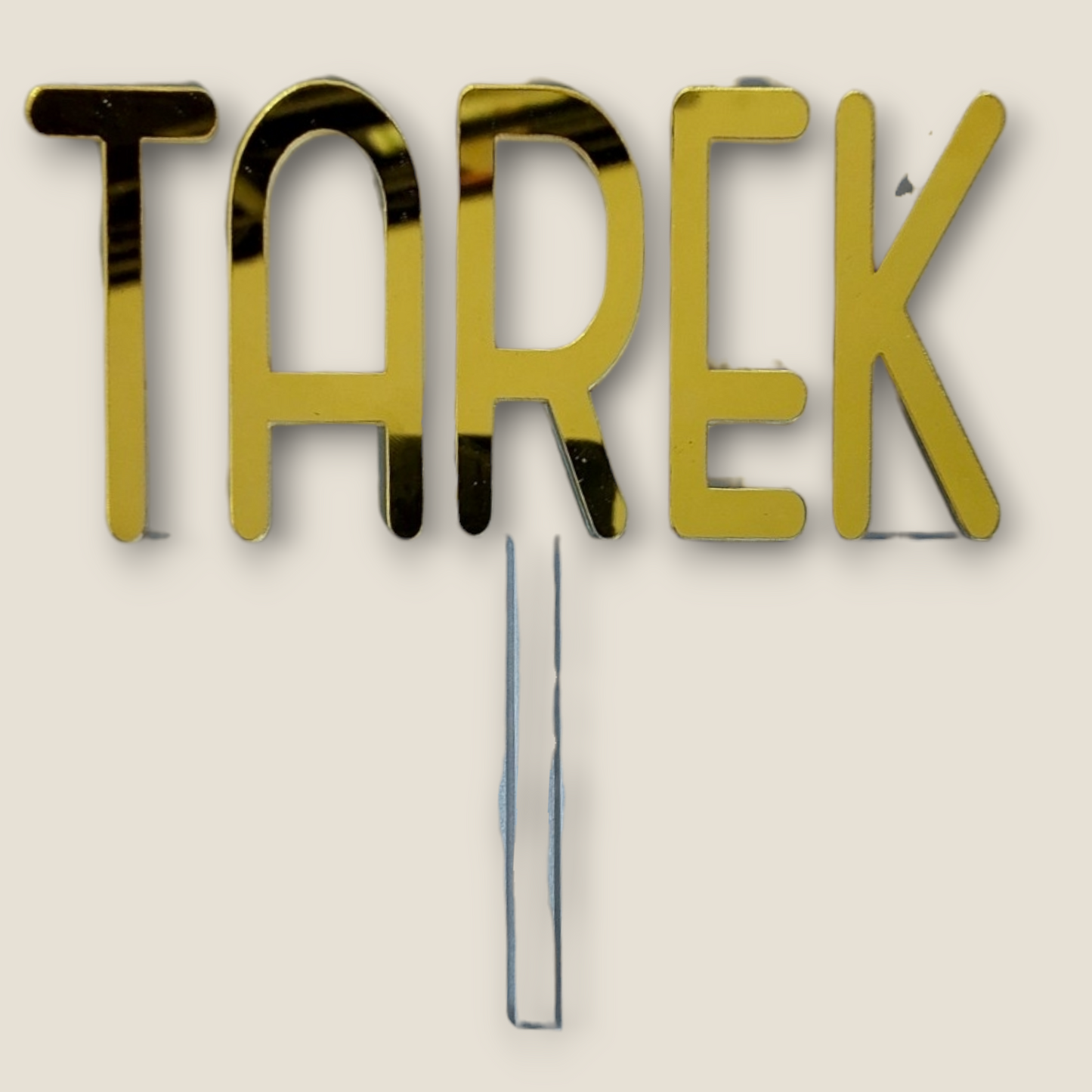 Mirror acrylic topper (gold) "Name"