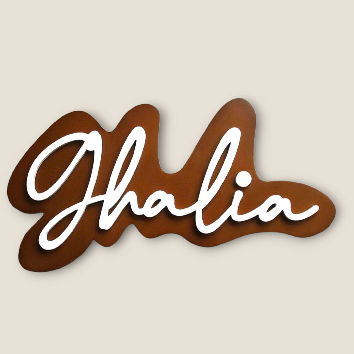 Layered wood topper "name"