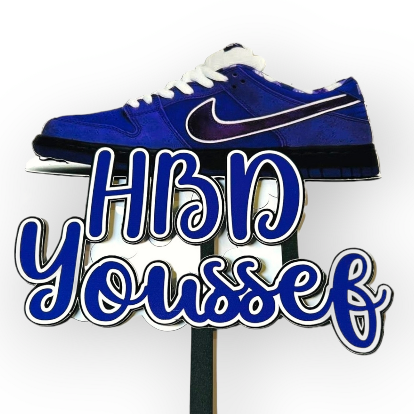 Sticker topper "Shoe & name"