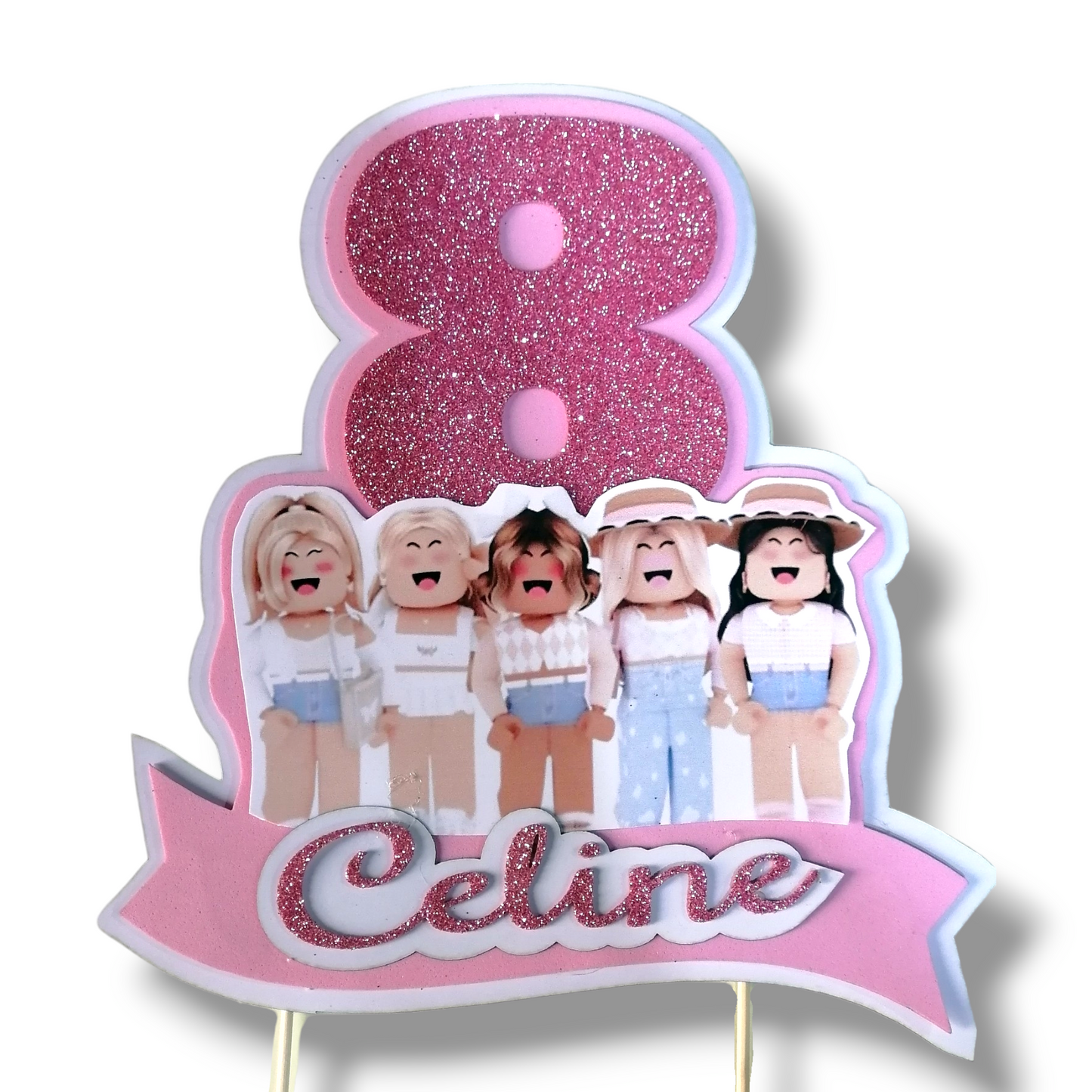 Multi-layered Foam topper "Name & age"