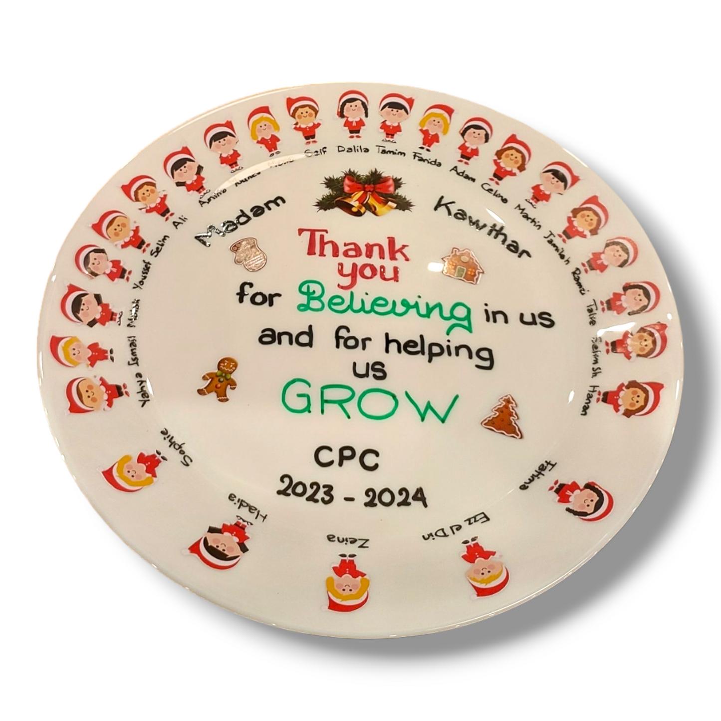 Sticker faces Class plates (Christmas)