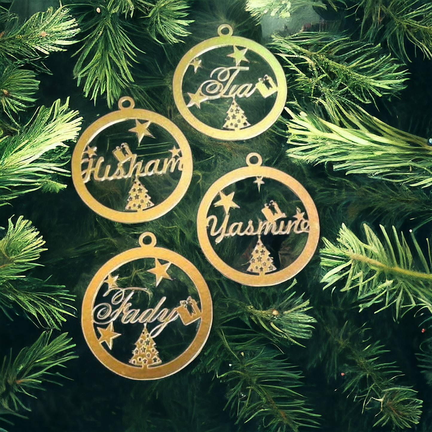 Wooden personalized Christmas ornament