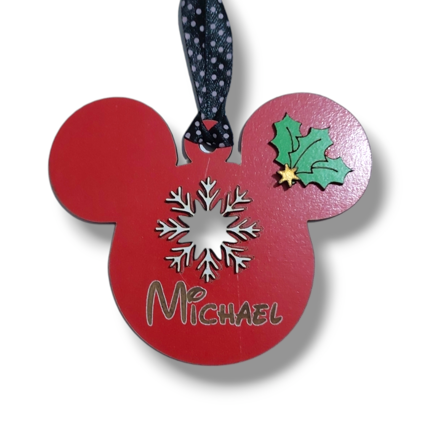Ornament: Personalized Christmas Mickey ornament