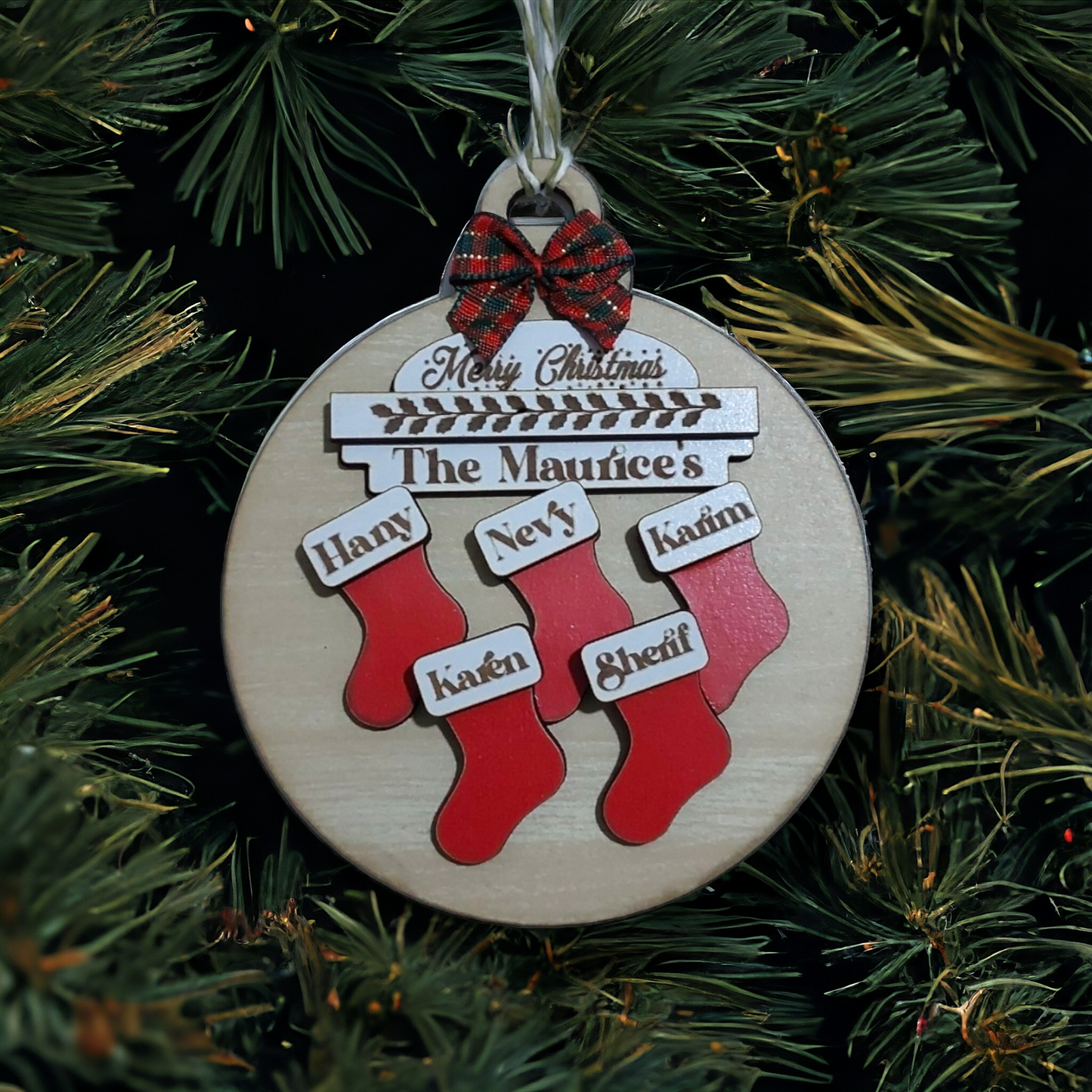 Ornament/Wall decor: Family personalized Christmas stockings