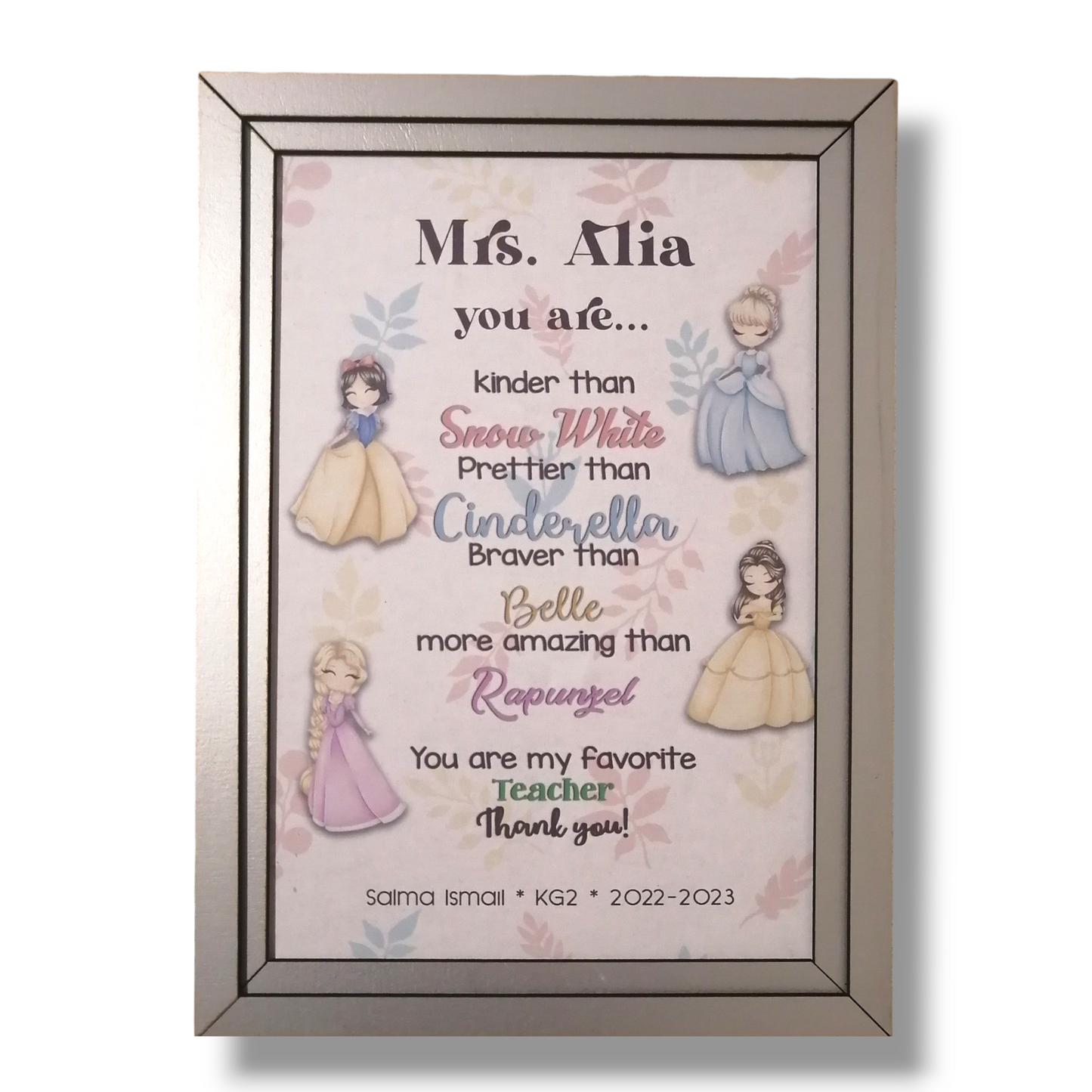 Teacher princesses board