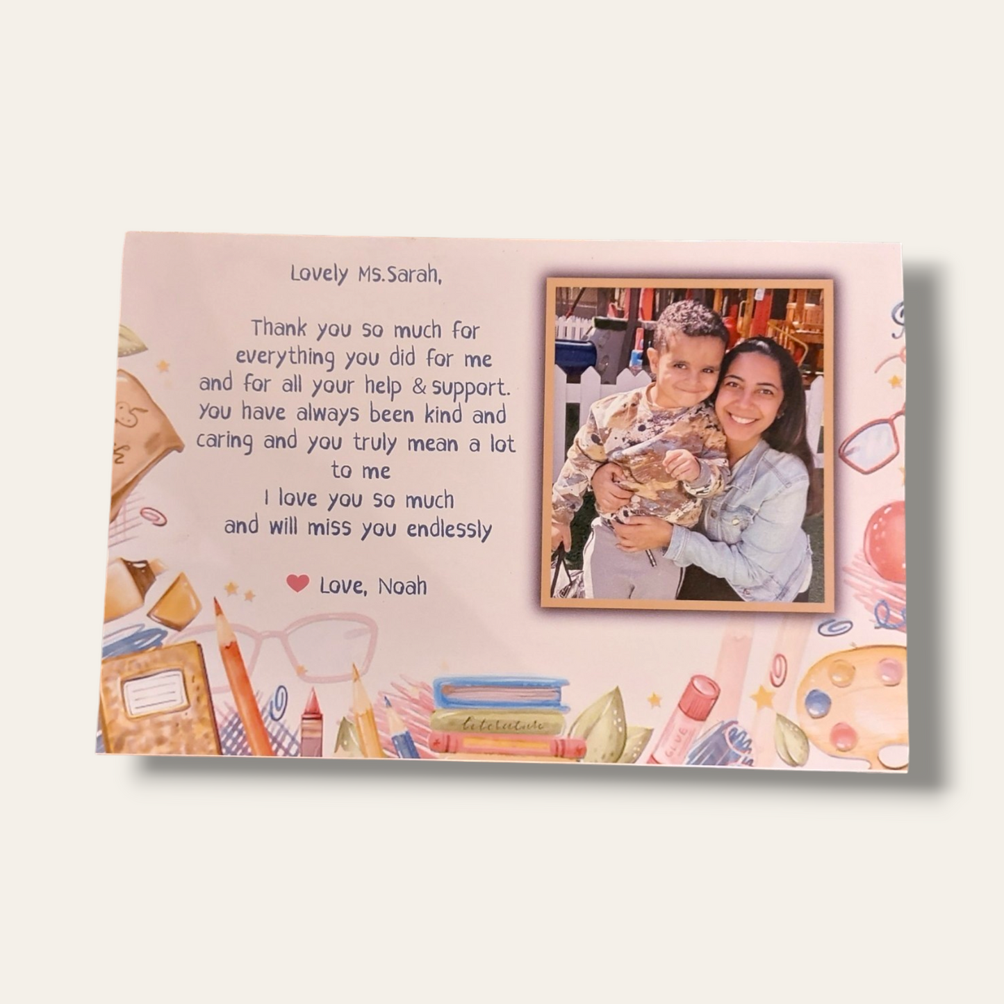 Personalized message Teacher Board with picture