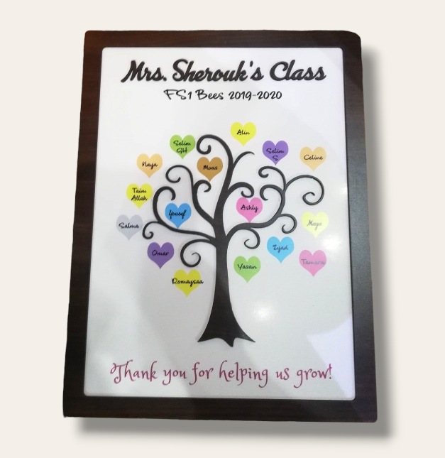 Heart tree teacher frame