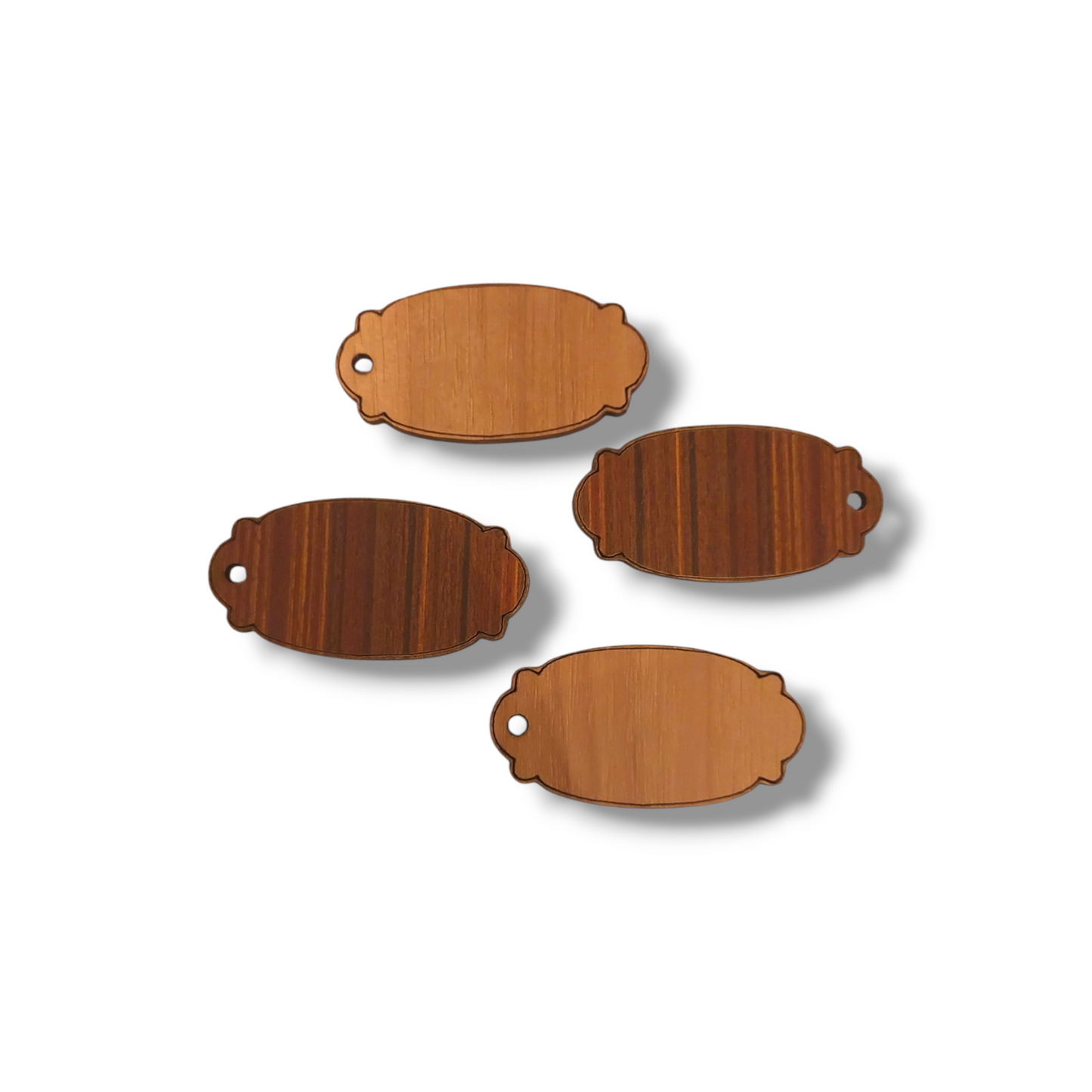 Oval vintage wooden tags