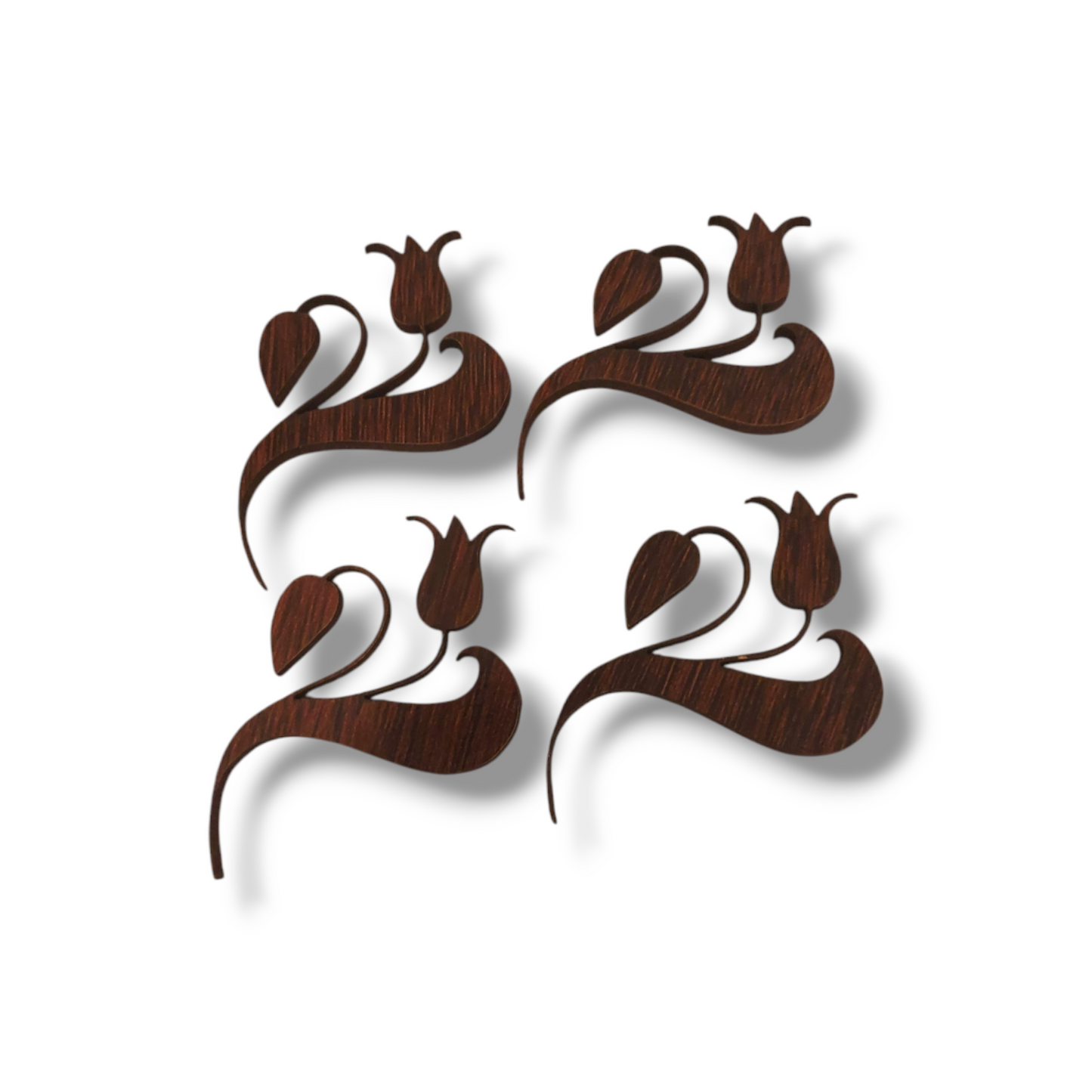 Wooden flowers swirly