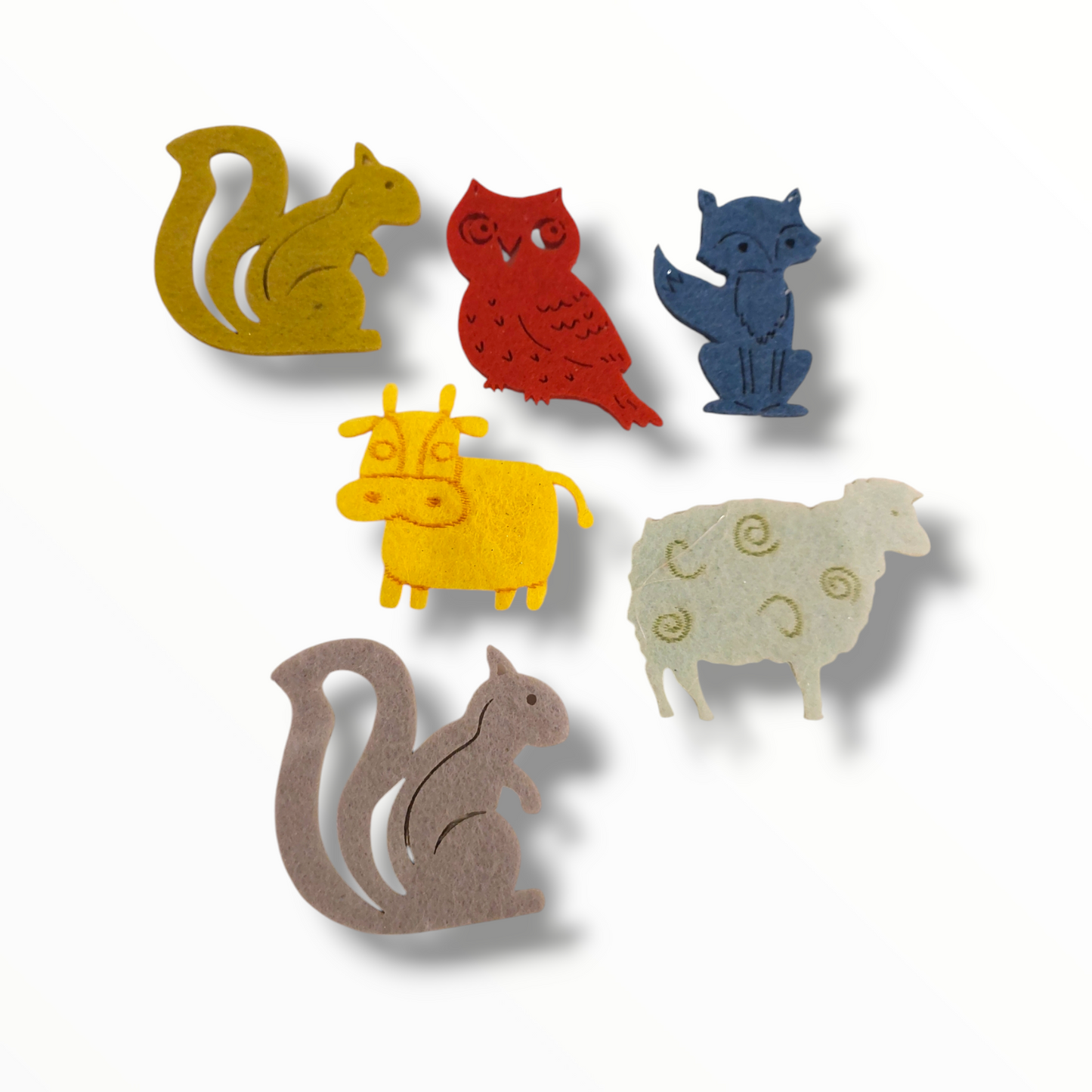 Felt animals 7 cm