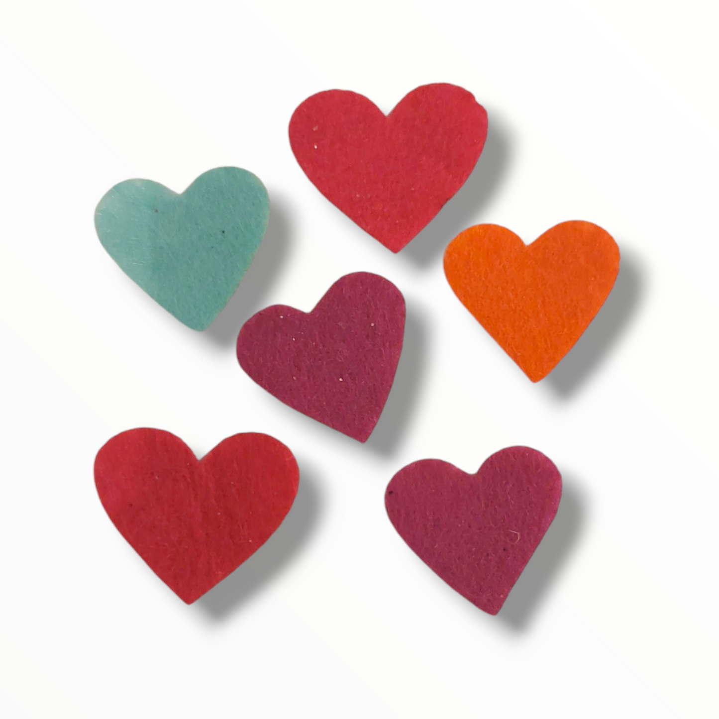 Felt hearts 1.7 cm