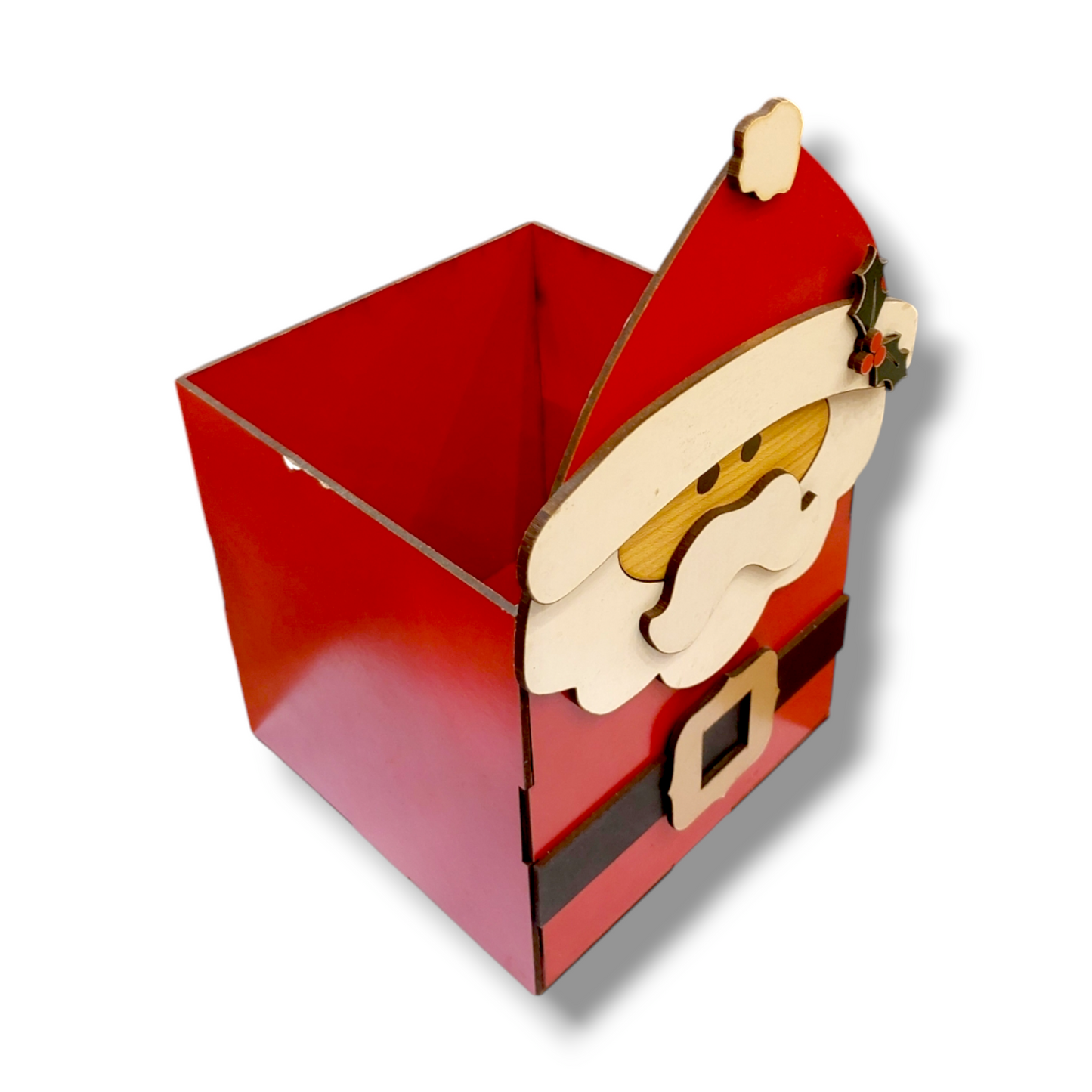 Box: Wooden Christmas santa box