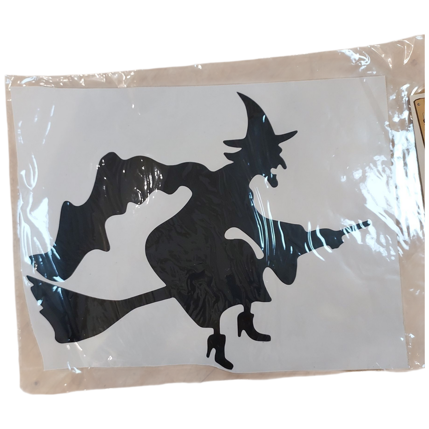 Halloween stickers (witch on broom)