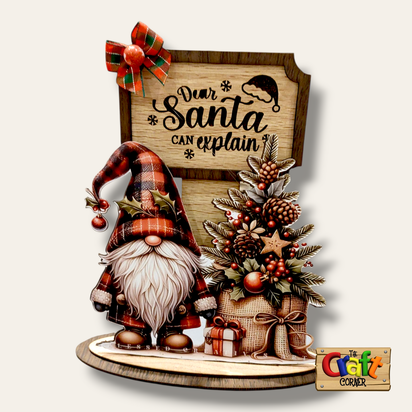 Wooden printed 2D Gnome stand (I can explain)