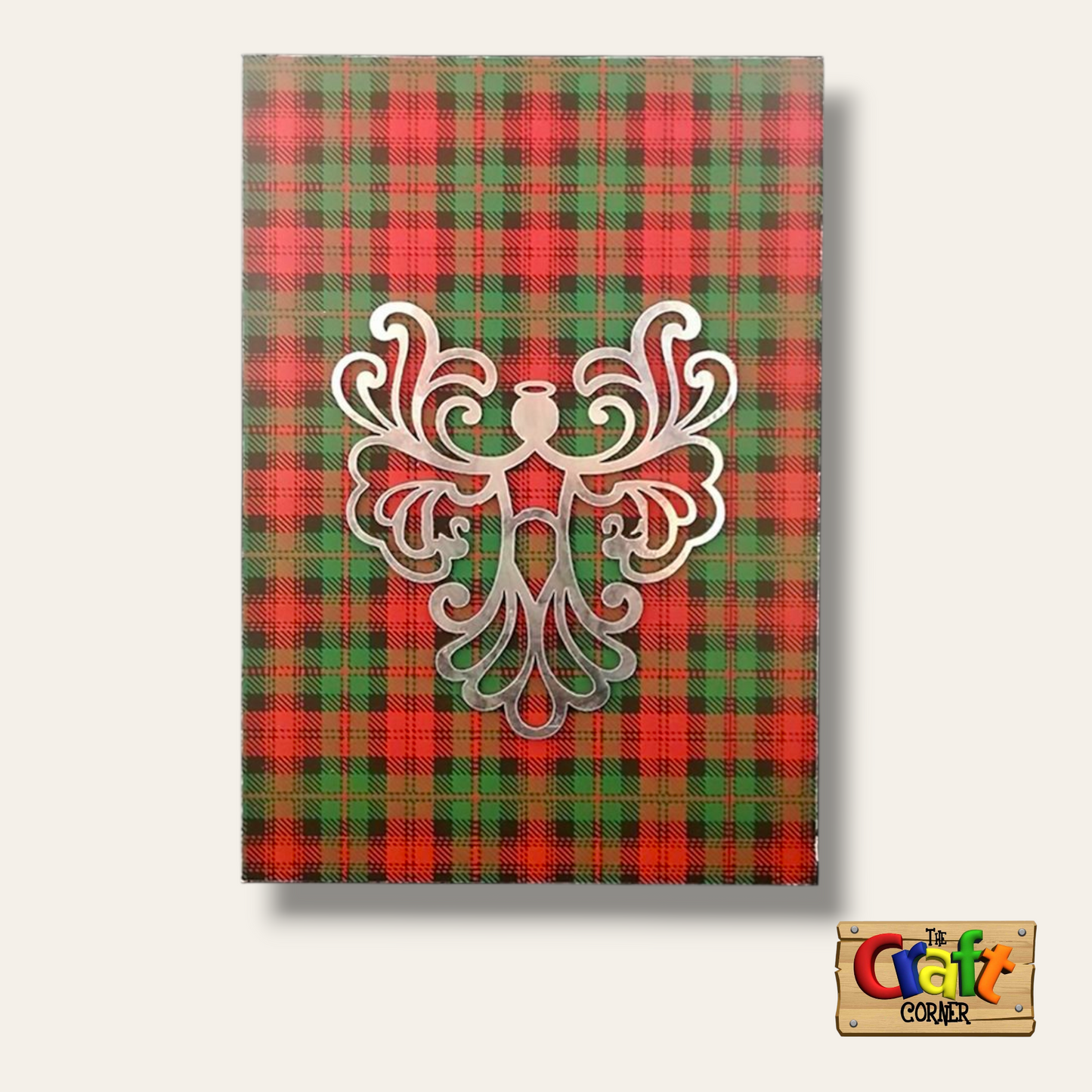 Christmas sign (Plaid angel)