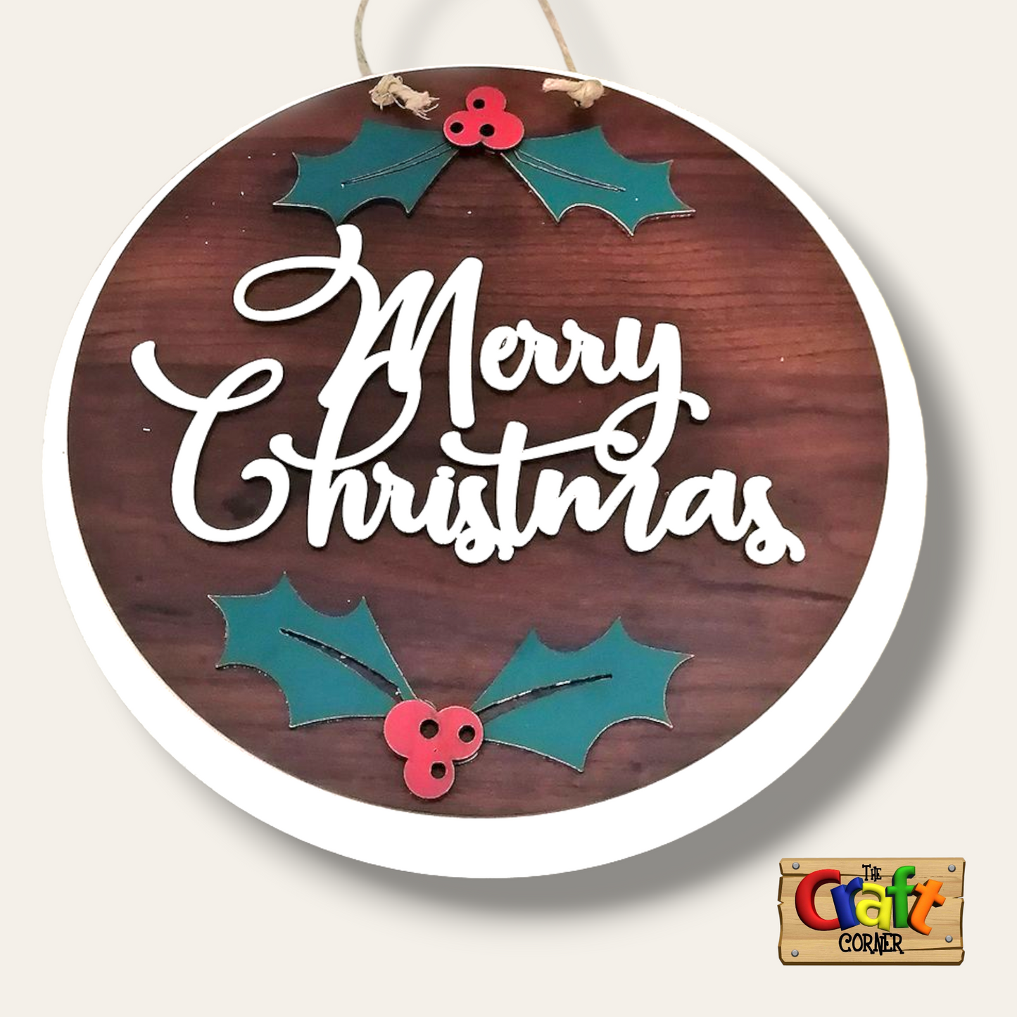 Christmas sign (Merry Christmas brown)