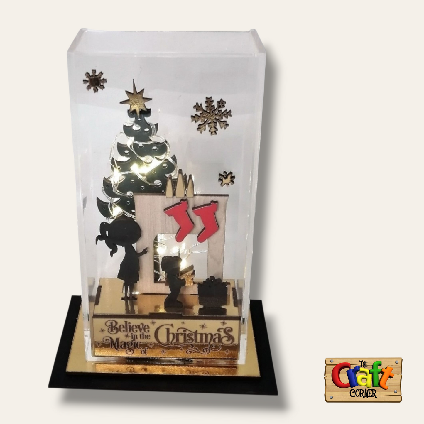 3D lighted Christmas acrylic stand