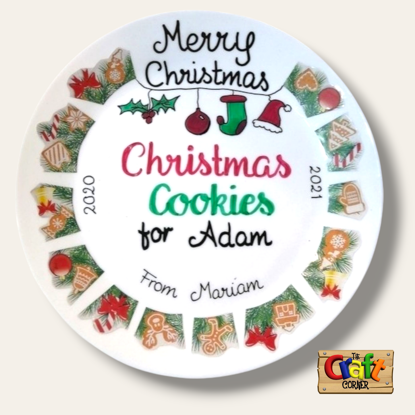 Plate: Hand painted decorative plate 006