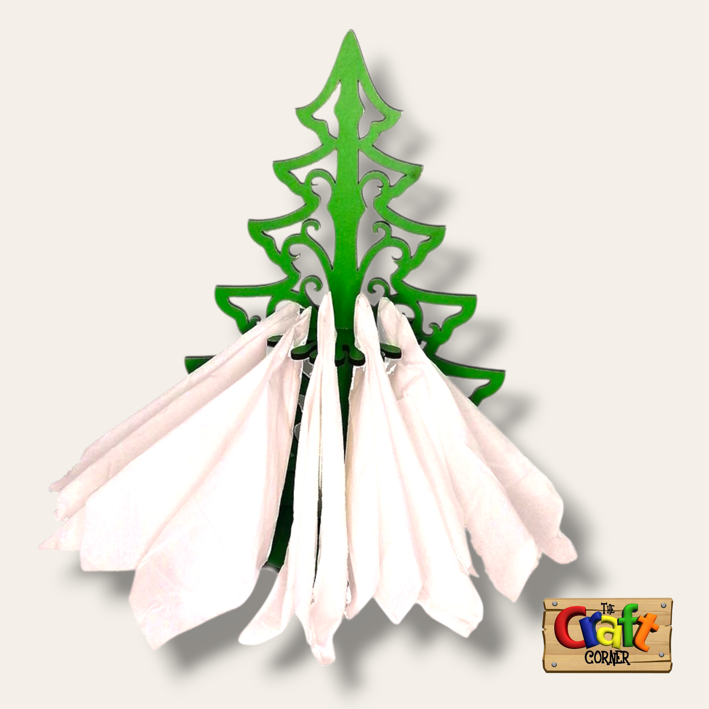 Napkin holder: wooden Christmas tree