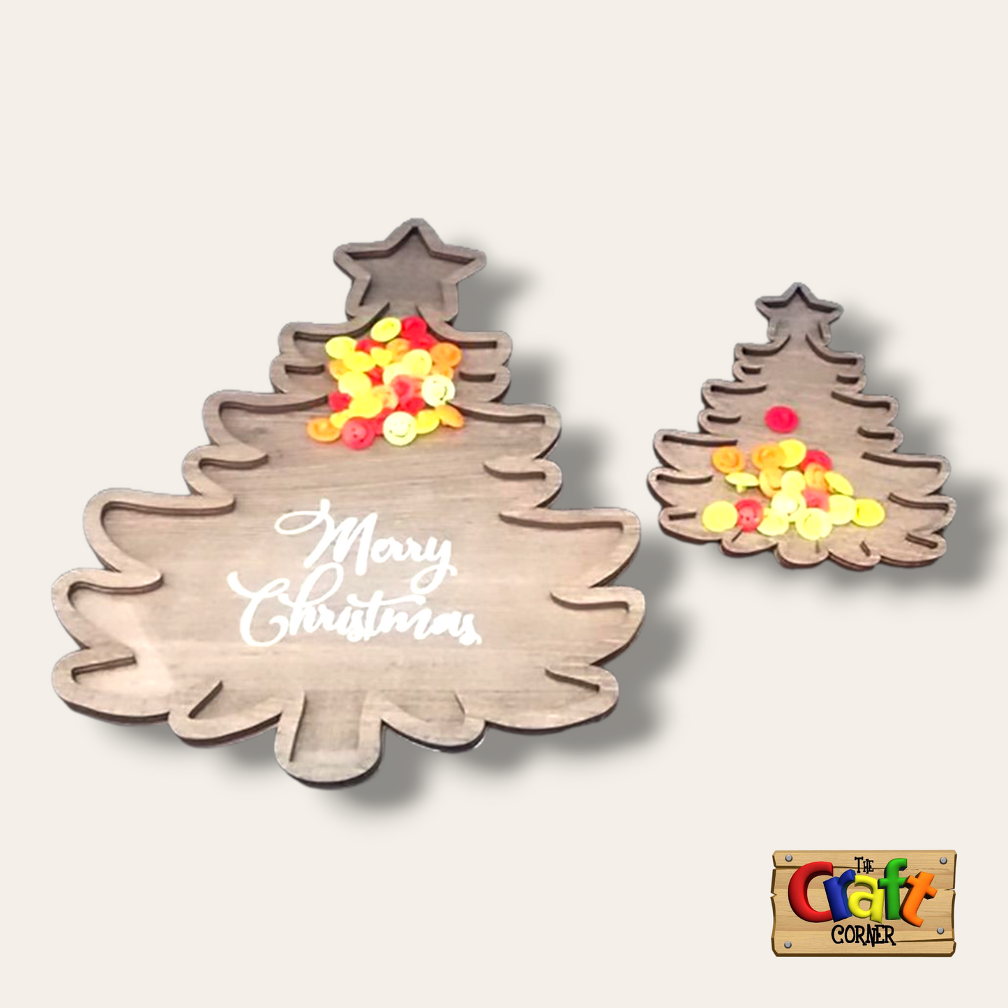 Tray: Serving plate Christmas tree (acrylic)