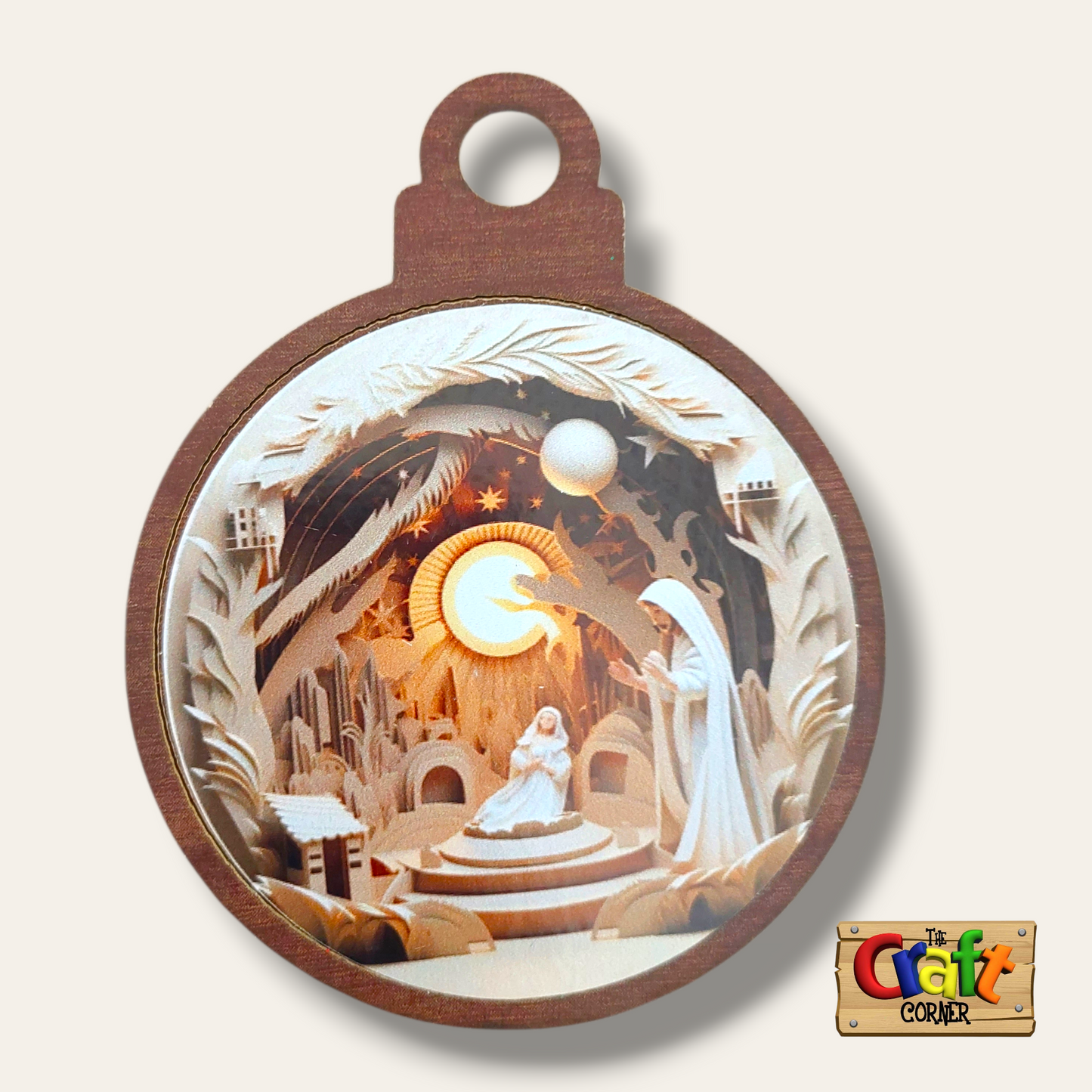 Ornament: Wooden vintage (2D) (brown)