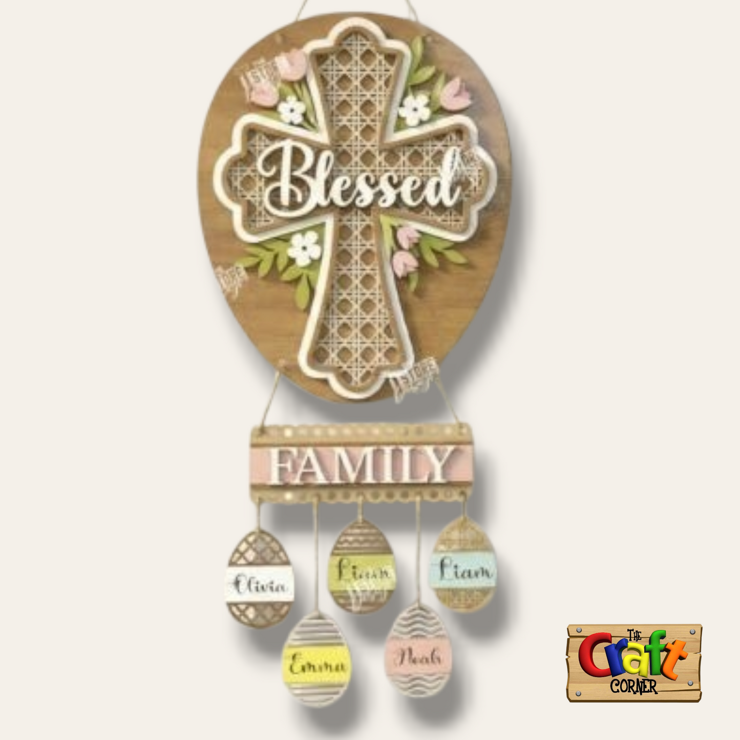Easter Personalized wall art (Blessed Family)
