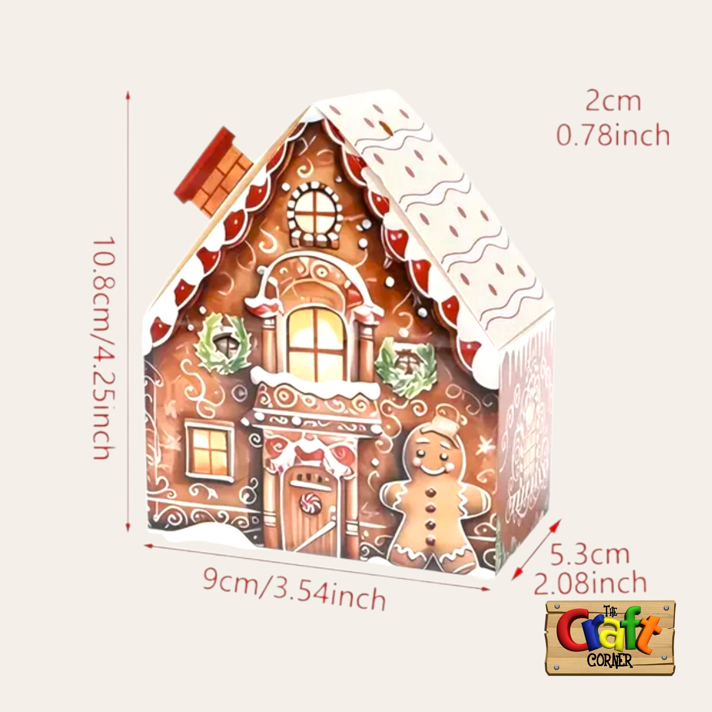 Christmas gift box (Gingerbread house)