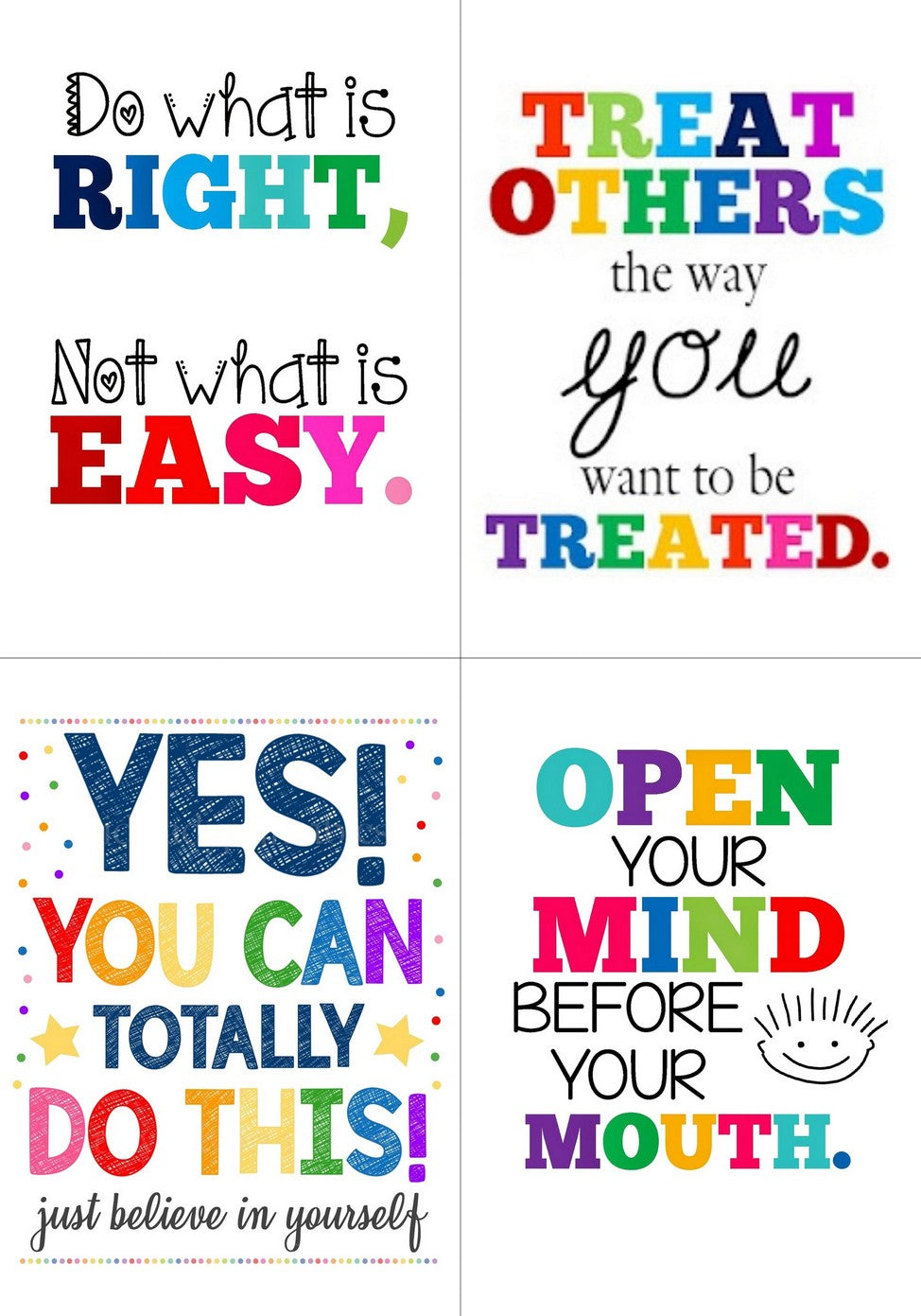Motivational quotes (set of 4)