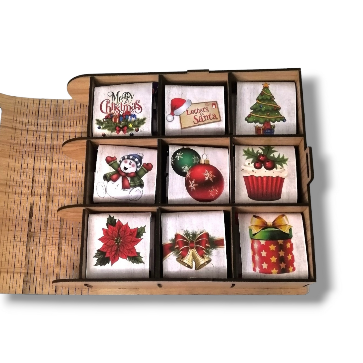 Box: Wooden Christmas Chocolate box