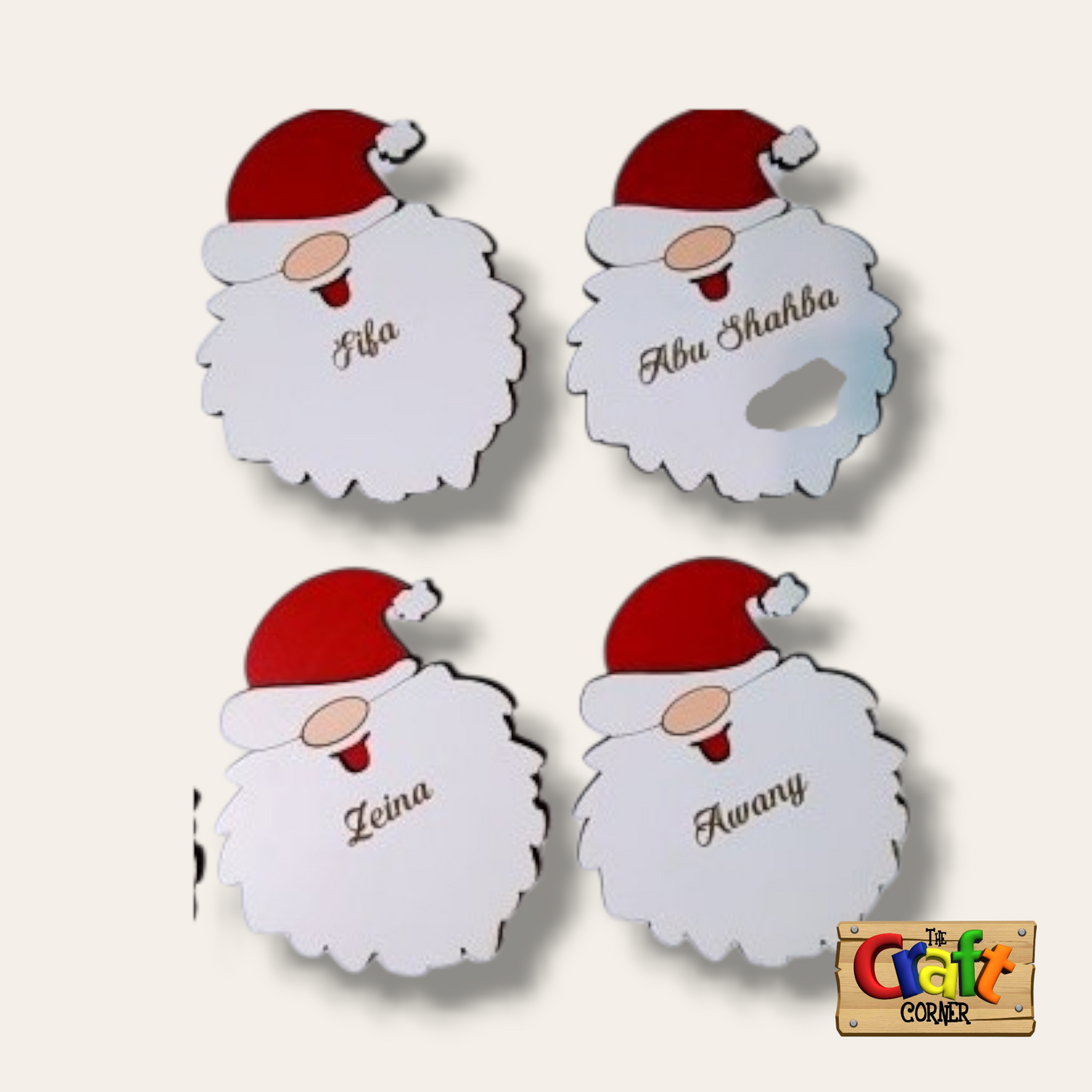 Coaster: Wooden Layered Santa coaster set