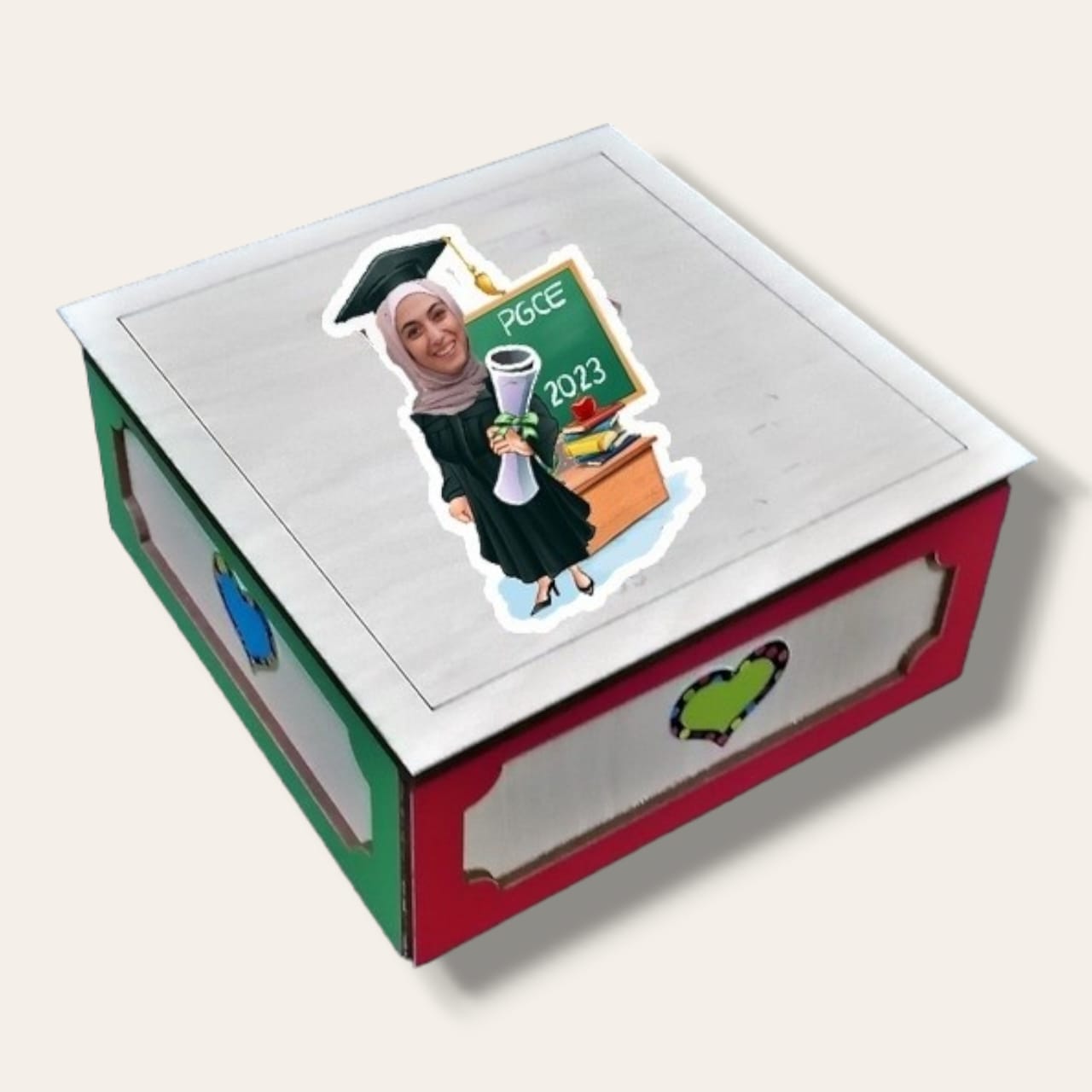 Caricature wooden box